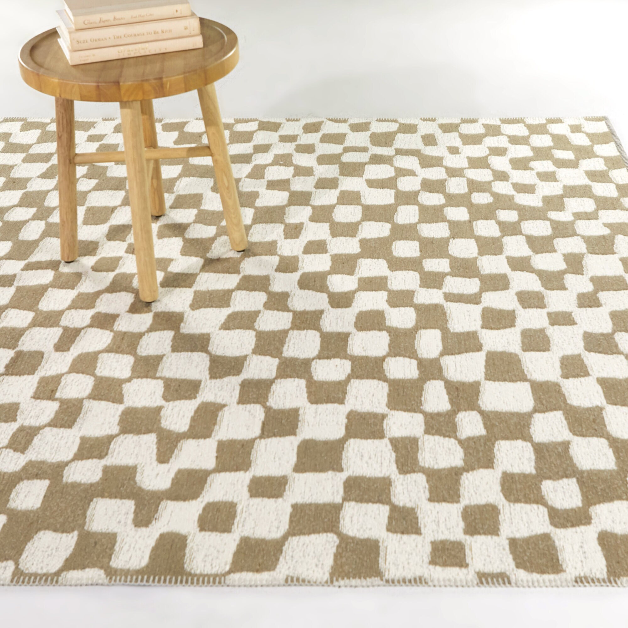 Balta 3120643 5 x 6 (ft) Cotton/Jute/Polyester Tan Rectangular Indoor Geometric Global Area rug