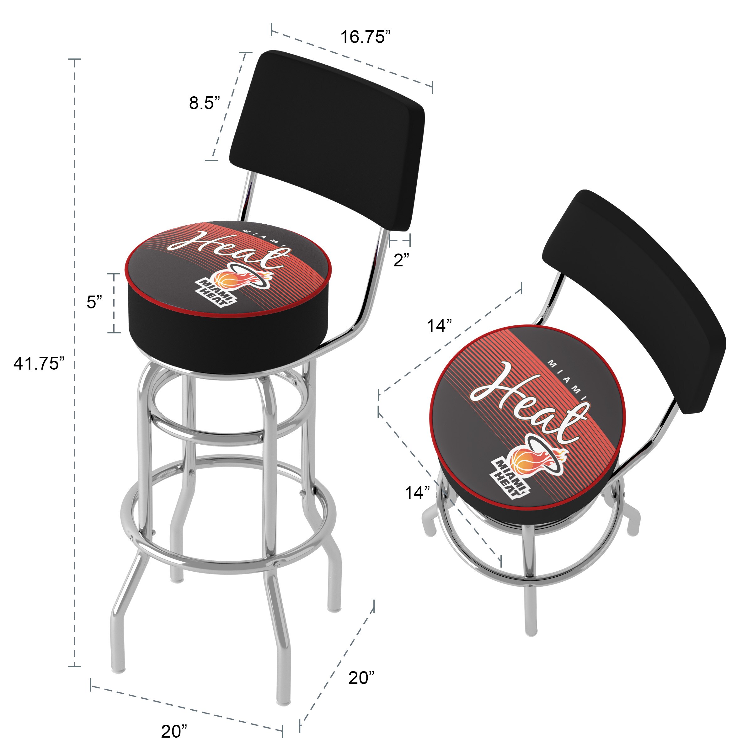 Trademark Gameroom NBA1100HC-MH-TWN stools - View #6