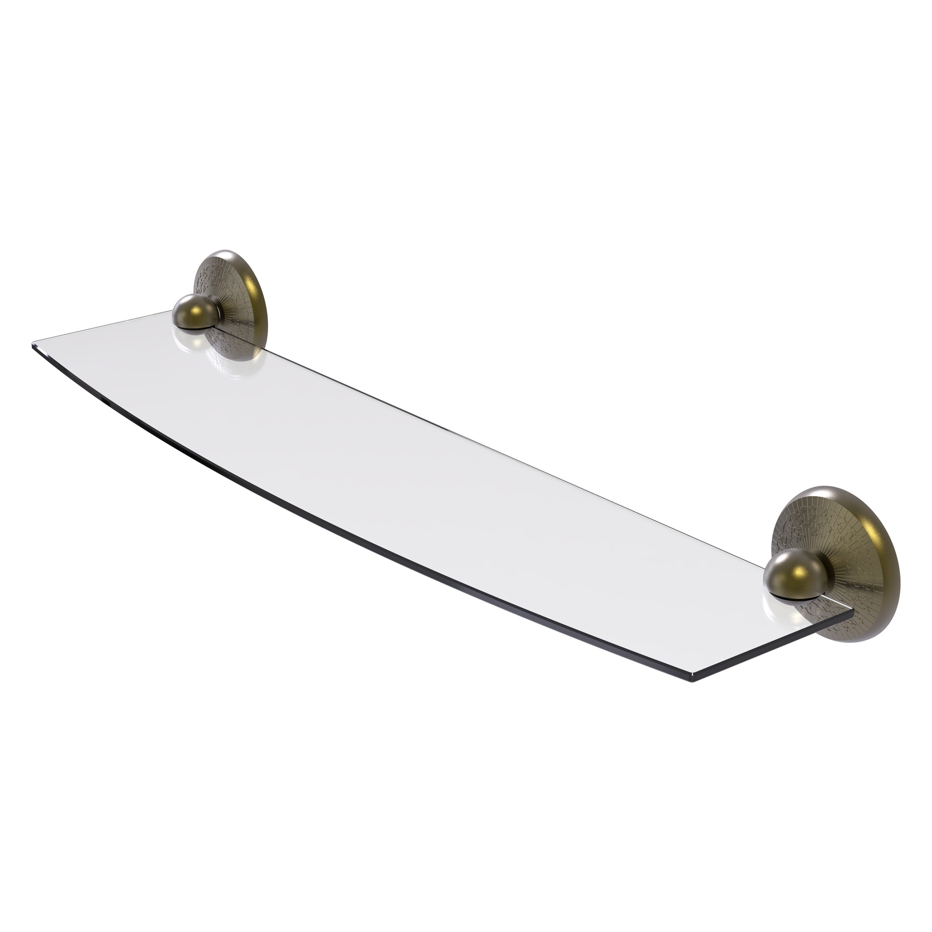 Allied Brass MC-33/24-ABR Monte Carlo Antique 1-Tier Brass Wall Mount Bathroom Shelf (24-in x 3-in x 5-in)