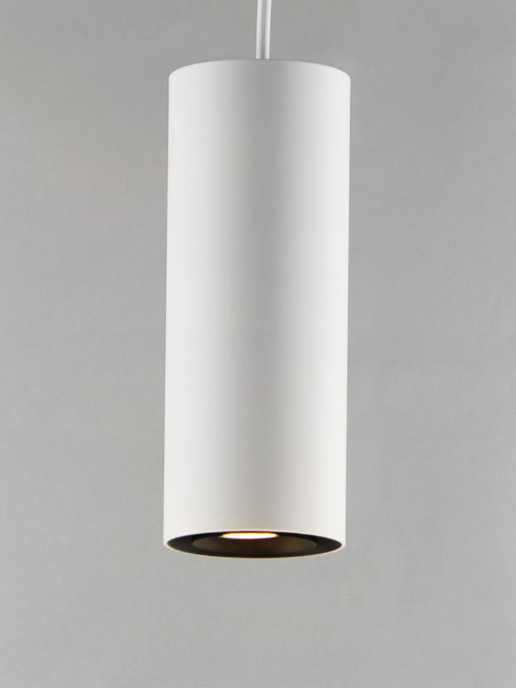 White Aluminum 11.75" Adjustable LED Pendant Light