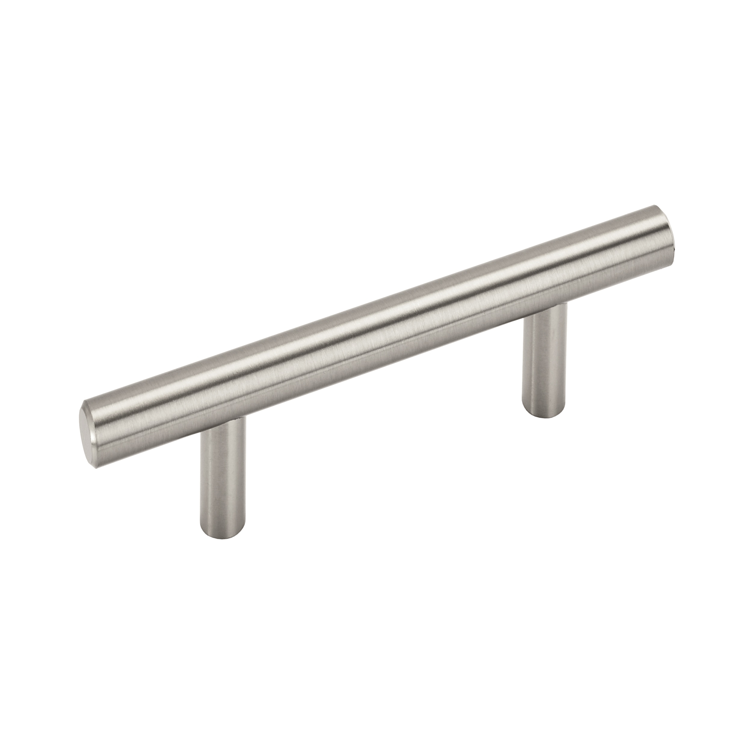 Amerock 10BX40515G10 Bar Pulls 3-in , 76mm Center to Center Satin Nickel Cylindrical Bar 10 -Pack