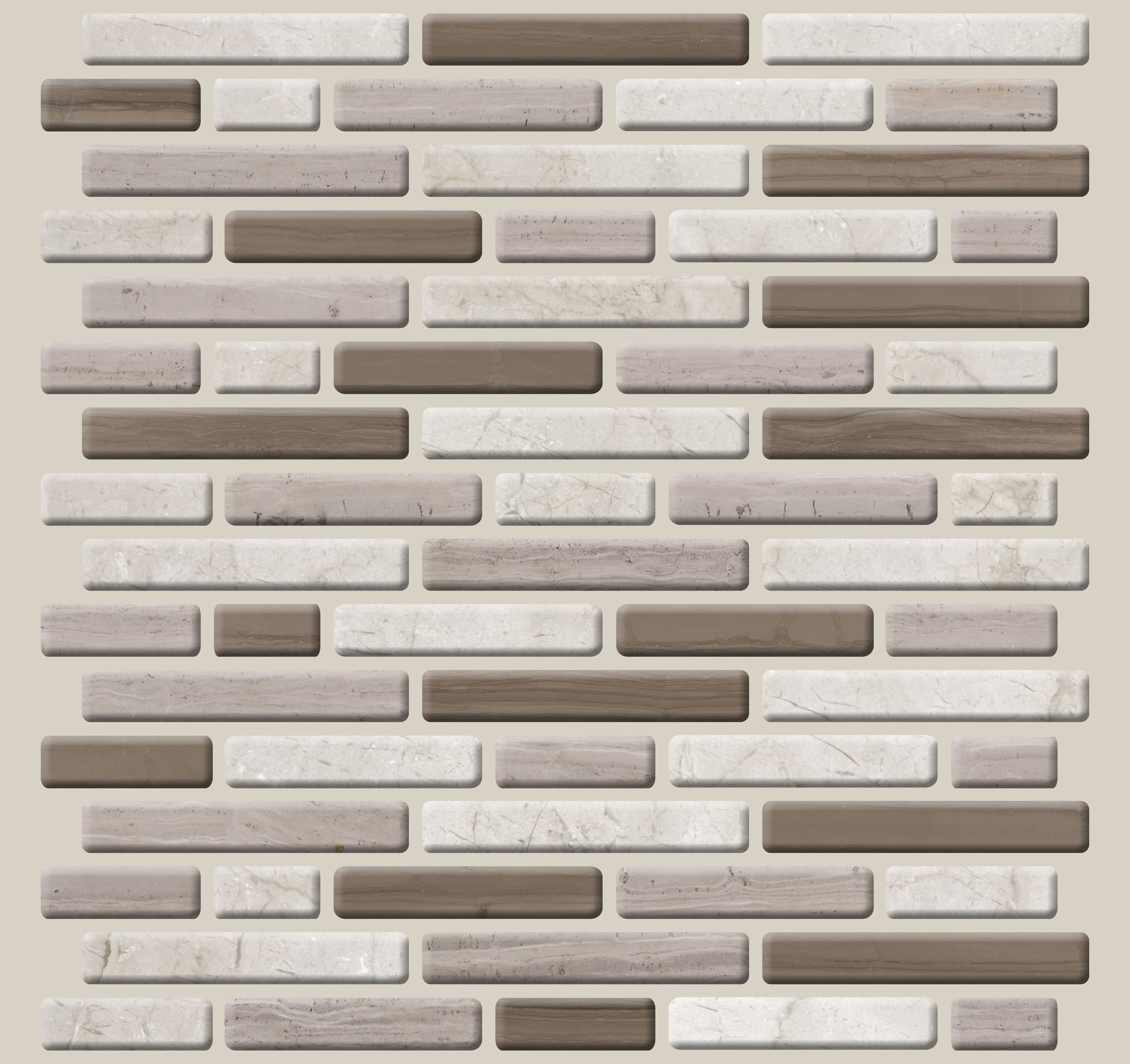 Peel&Stick Mosaics PS410PEEL1010 Peel and Stick Canyon Ridge 10-in x 10-in Glossy Composite Linear Wall Tile (2.68-sq. ft/ Piece)
