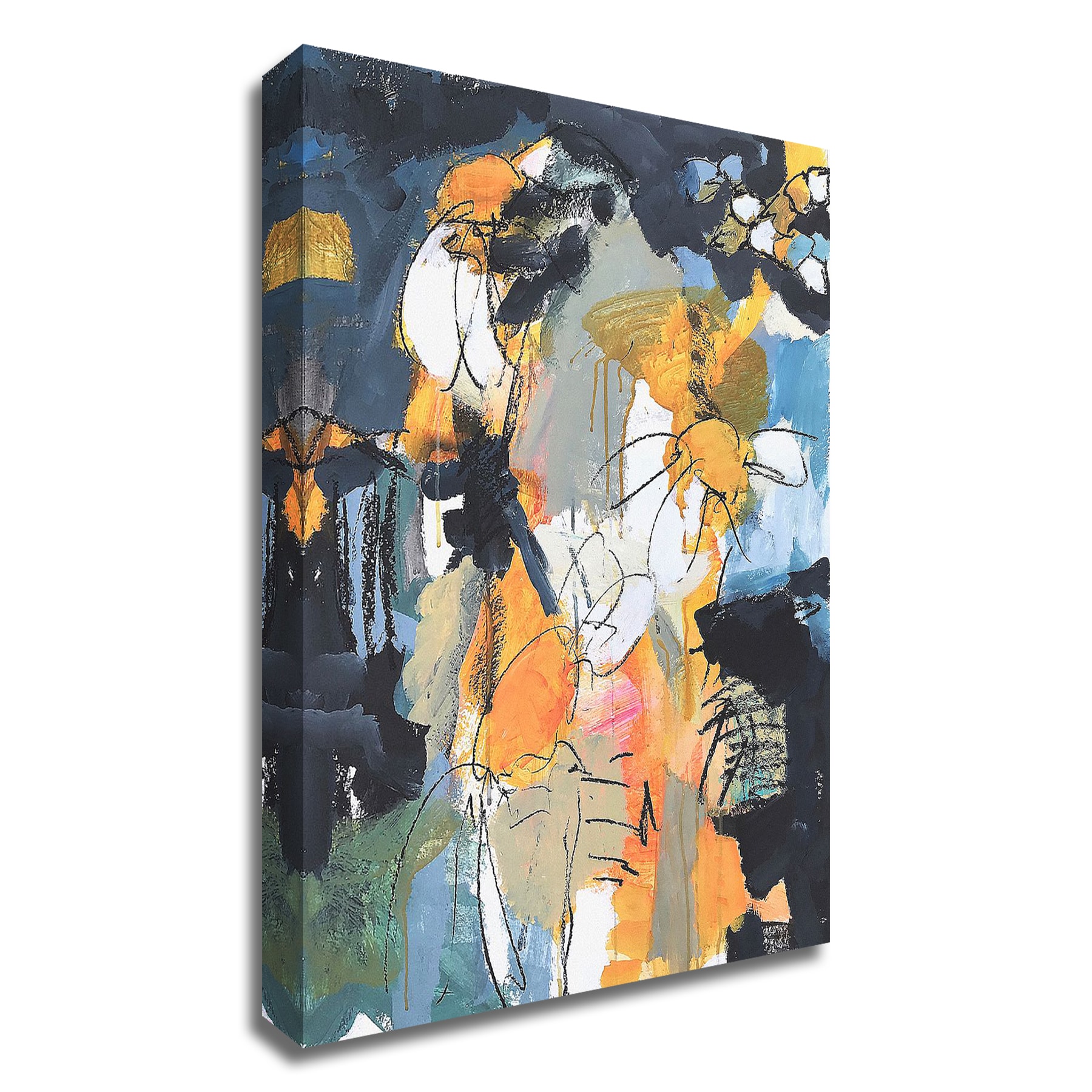 Tangletown Fine Art 8A561DC-1824 Abstract Art Frameless 24-in H x 18-in W Abstract Canvas Print