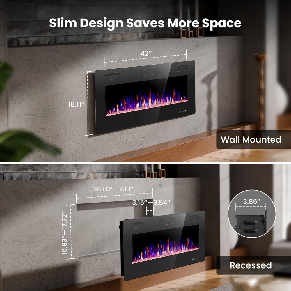 R.W.FLAME 842C3U Electric-Fireplaces - View #2