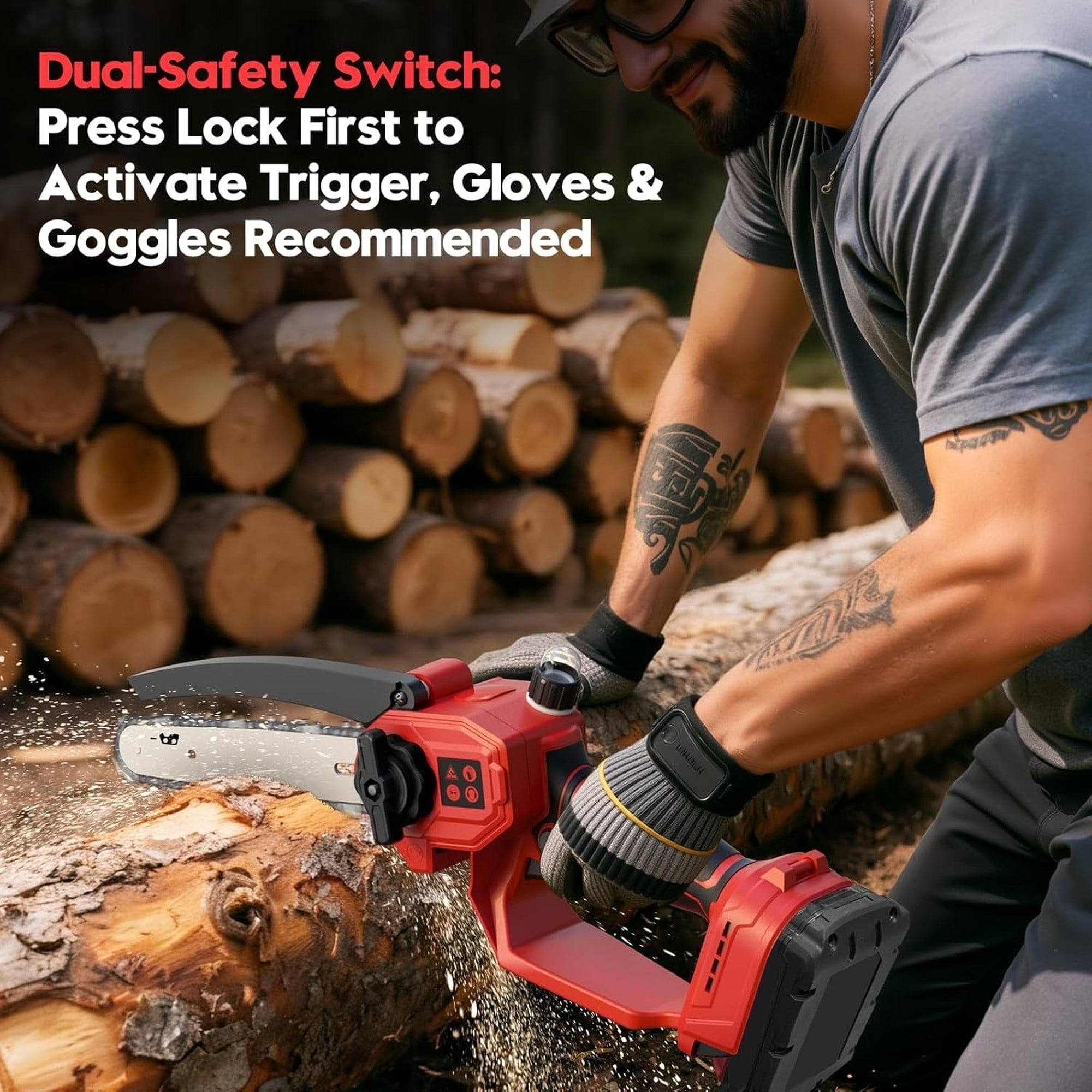 Angel Sar L2MJA526CMI25 Cordless-Chainsaw - View #2