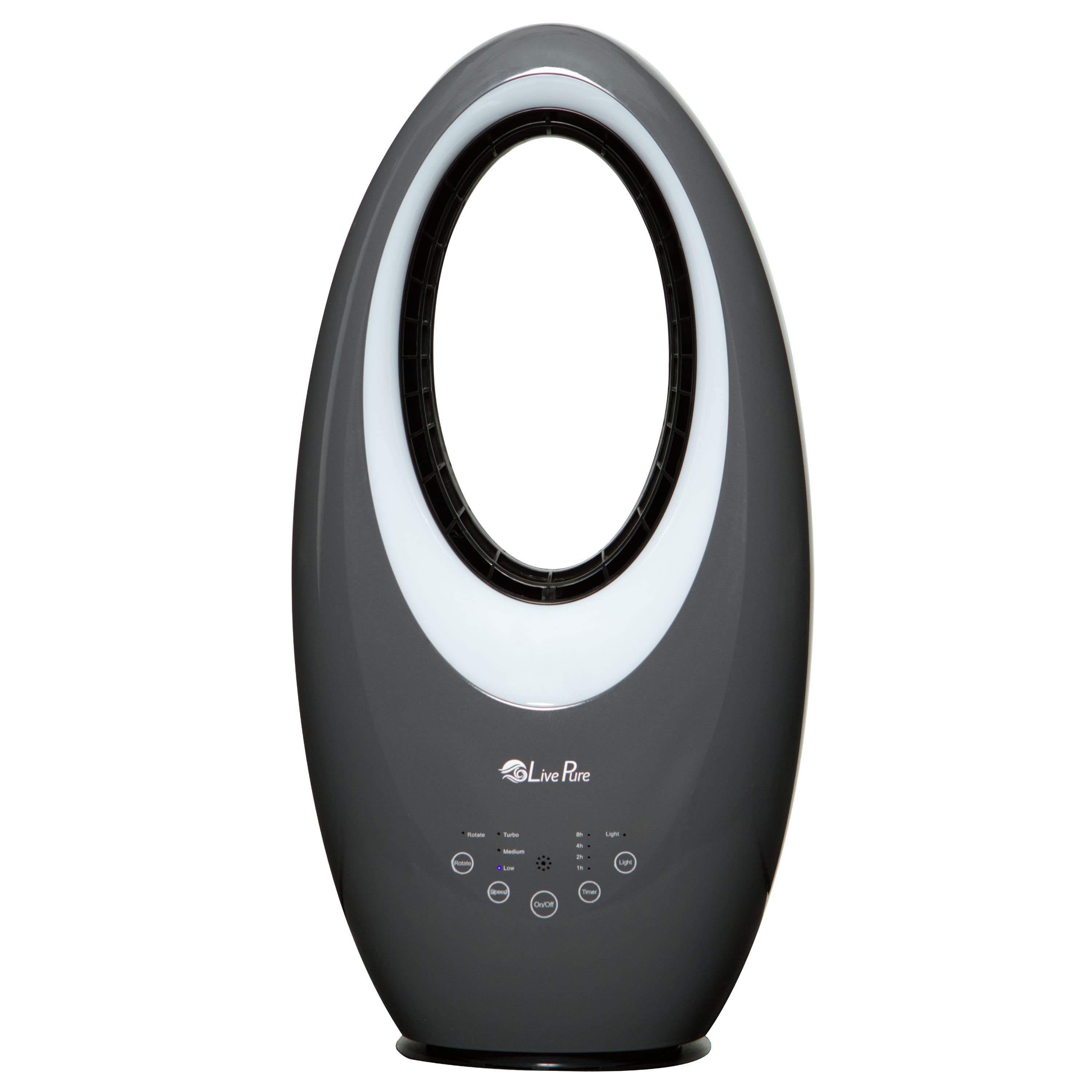 LivePure LP1800FAPA-G Bladeless Oscillating 3 Speed Fan with Filter Touch Control And Aroma Tray - Graphite