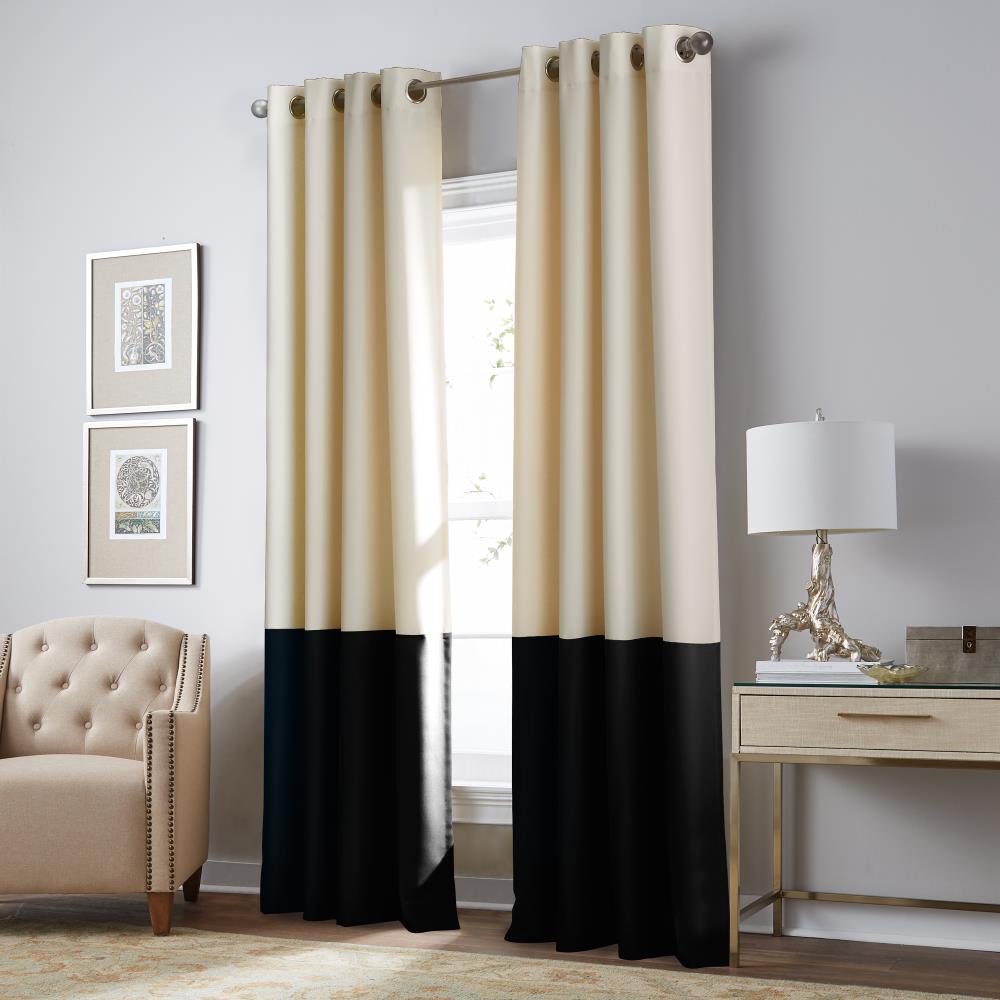 CHF 1Q806608RE 108-Inches IVORY Blackout Standard lined Grommet Single curtain panel