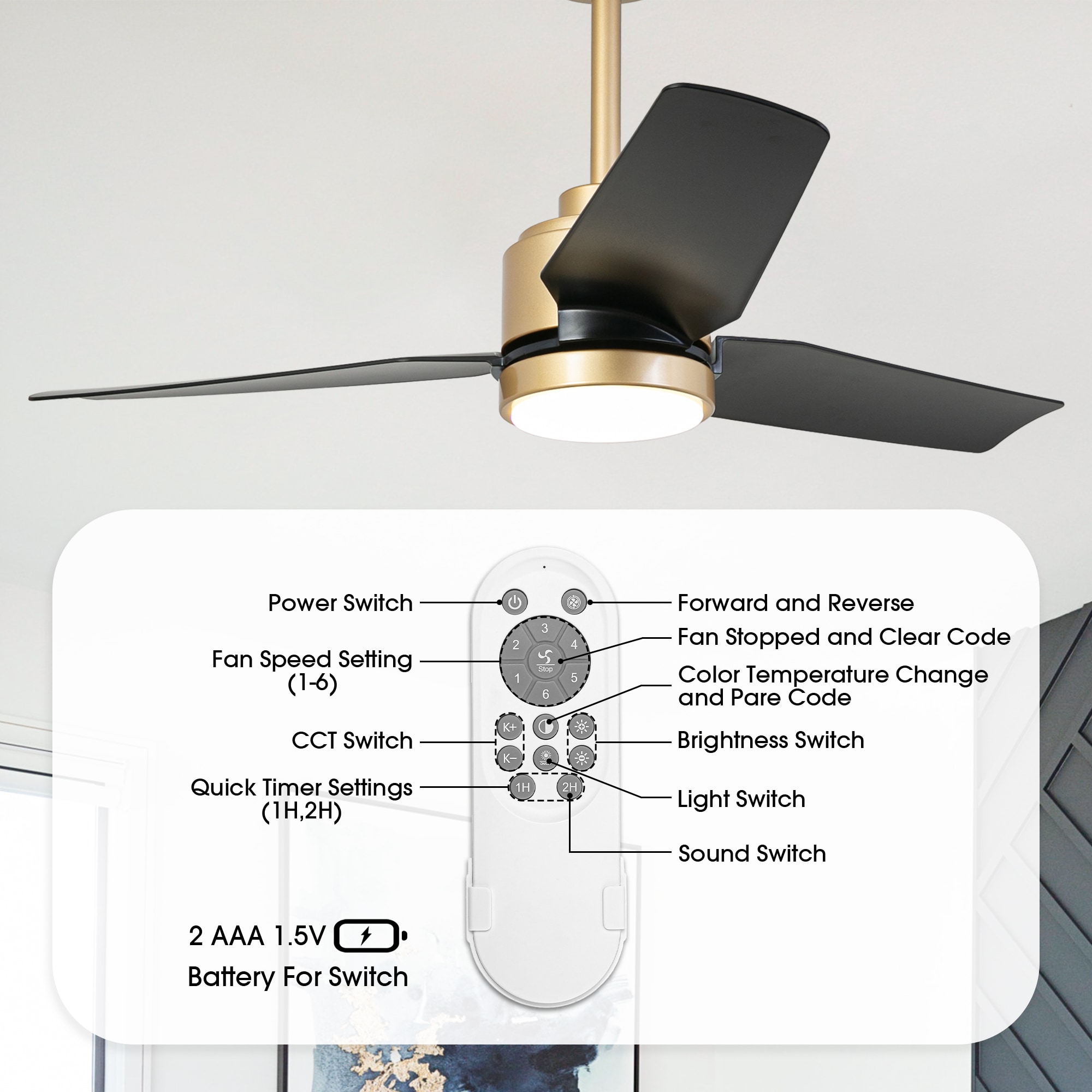 VACZON VZA01A116GD Ceiling-Fans - View #6