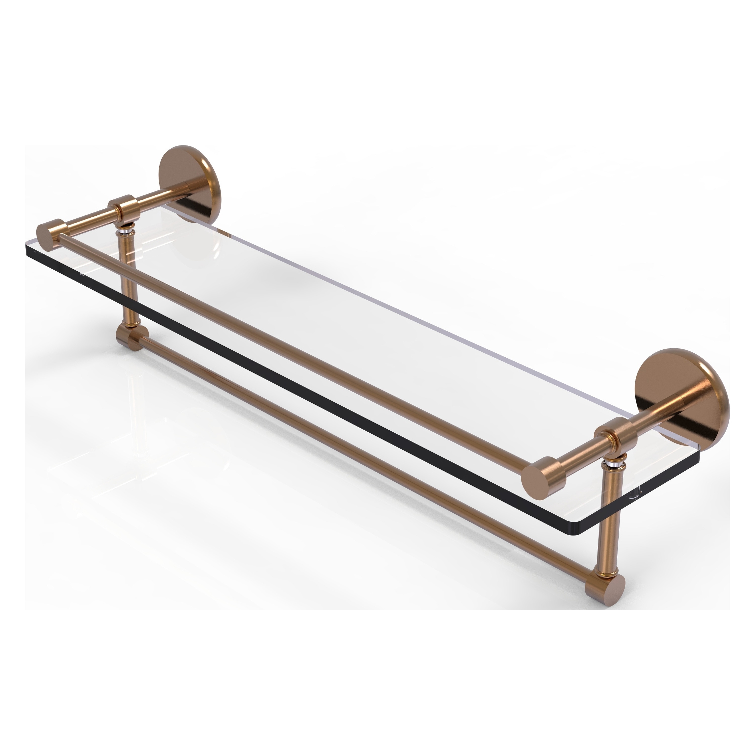 Allied Brass P1000-1TB/22-GAL-BBR Prestige Skyline Brushed Bronze Wall mount Bathroom Shelf ( 22-in x 5-in x 5-in )