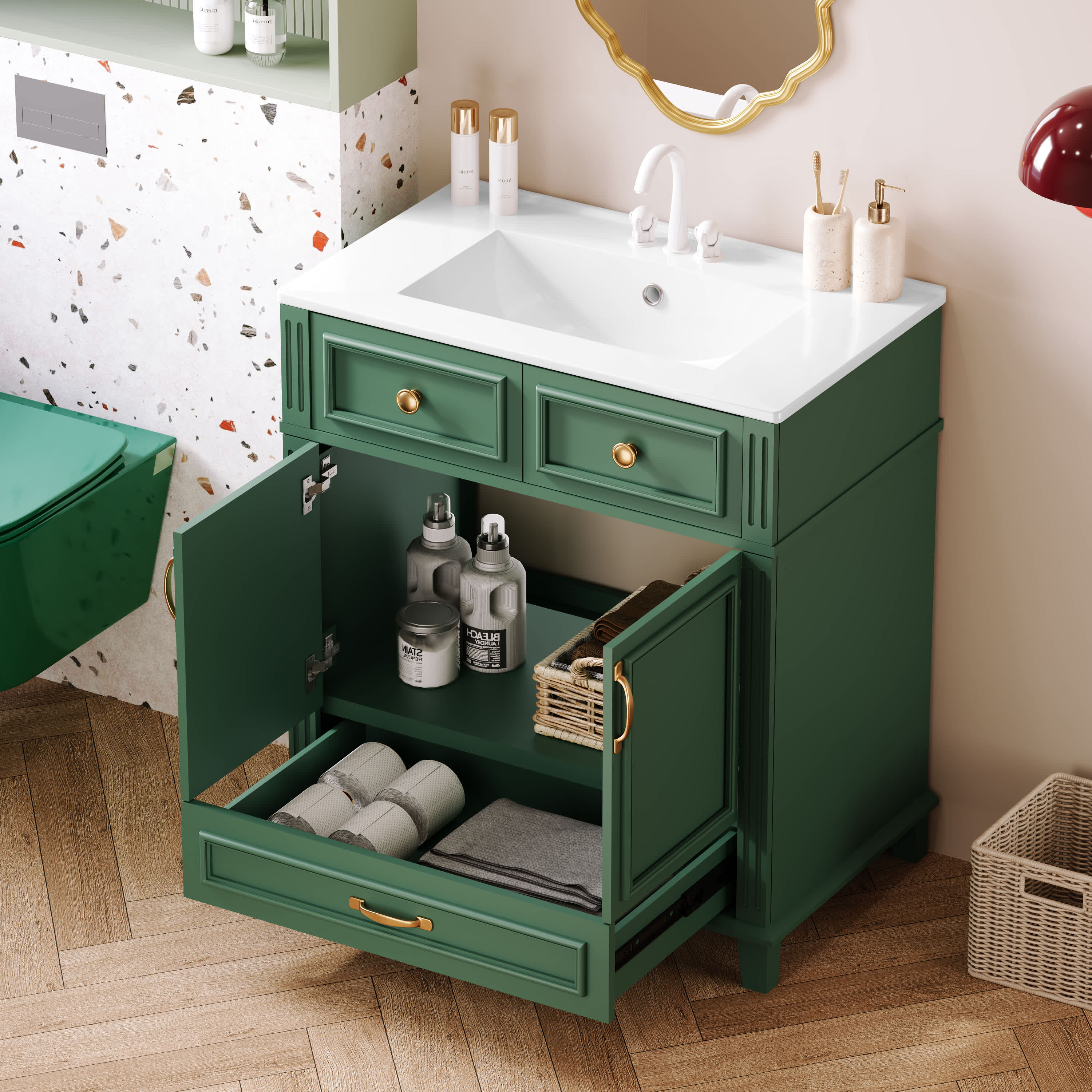Vynxaria LEXY1374-DJYS-SZT144 Bath-Vanity-Combo - View #9