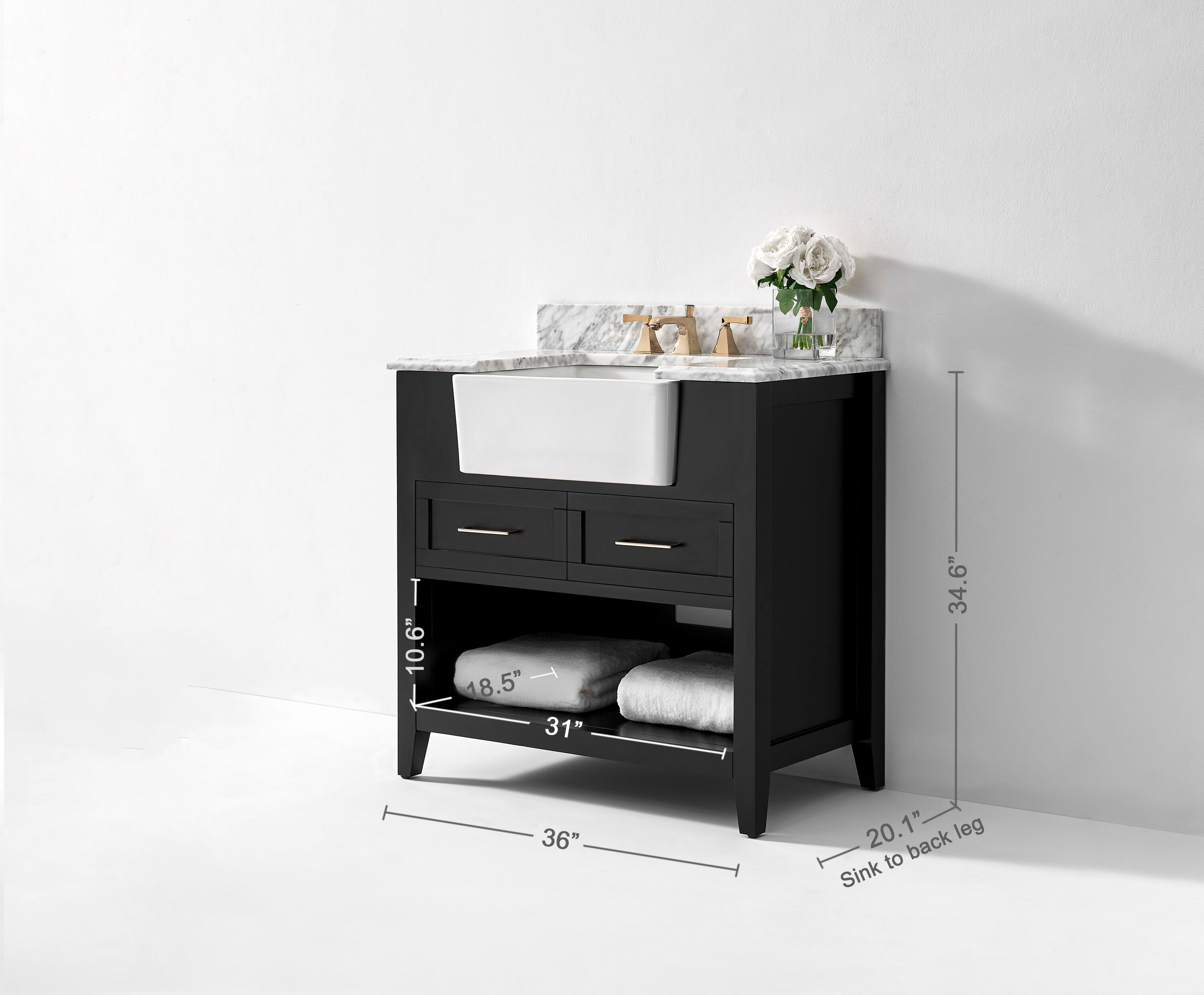 Ancerre Designs VTS-HAYLEY-36-BO-CW Bath-Vanity-Combo - View #4