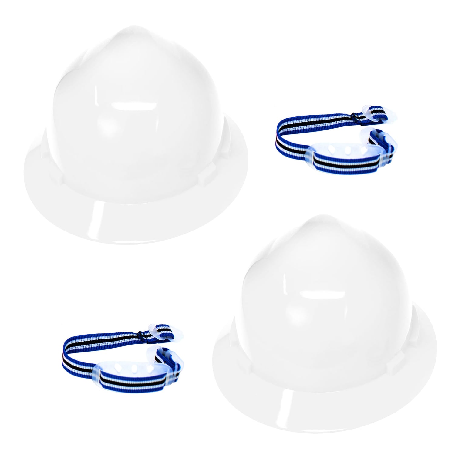 Safe Handler Full Brim Quick Adjusting Ratchet White Hard Hat in
