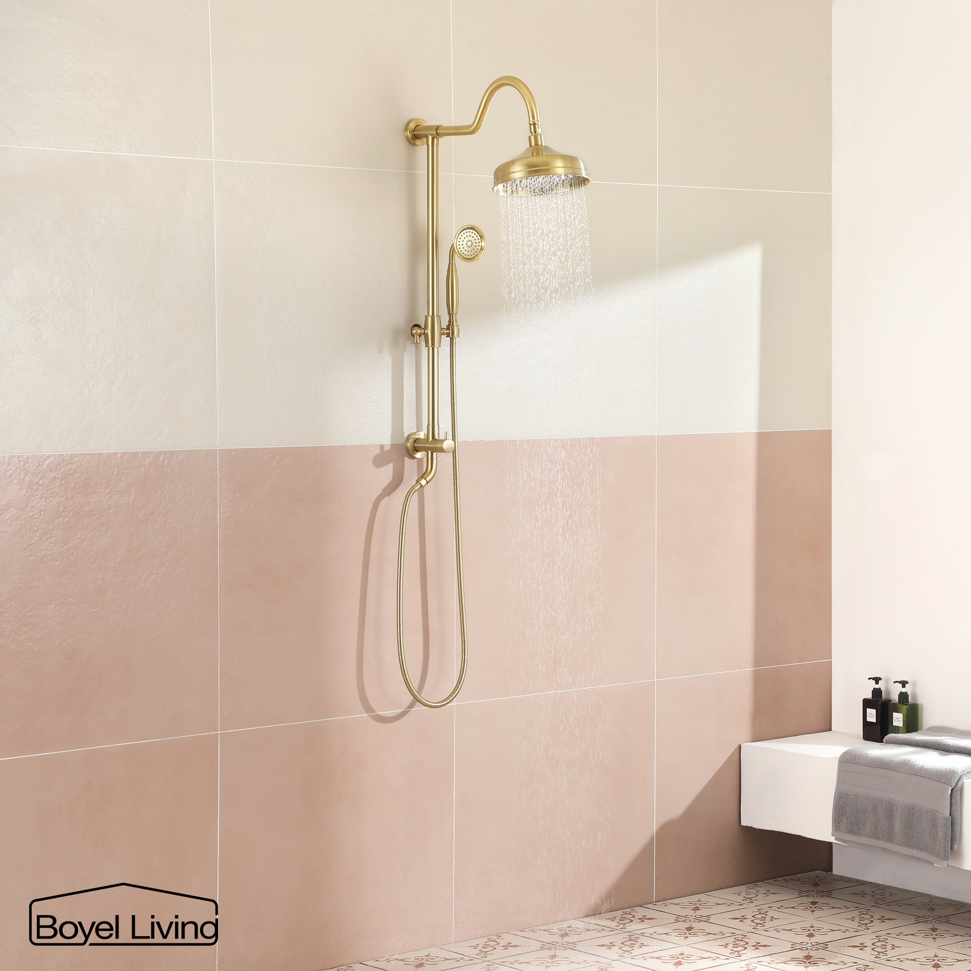 Clihome MS-BL-H1107-BG Showerhead-Bar-Panels - View #4