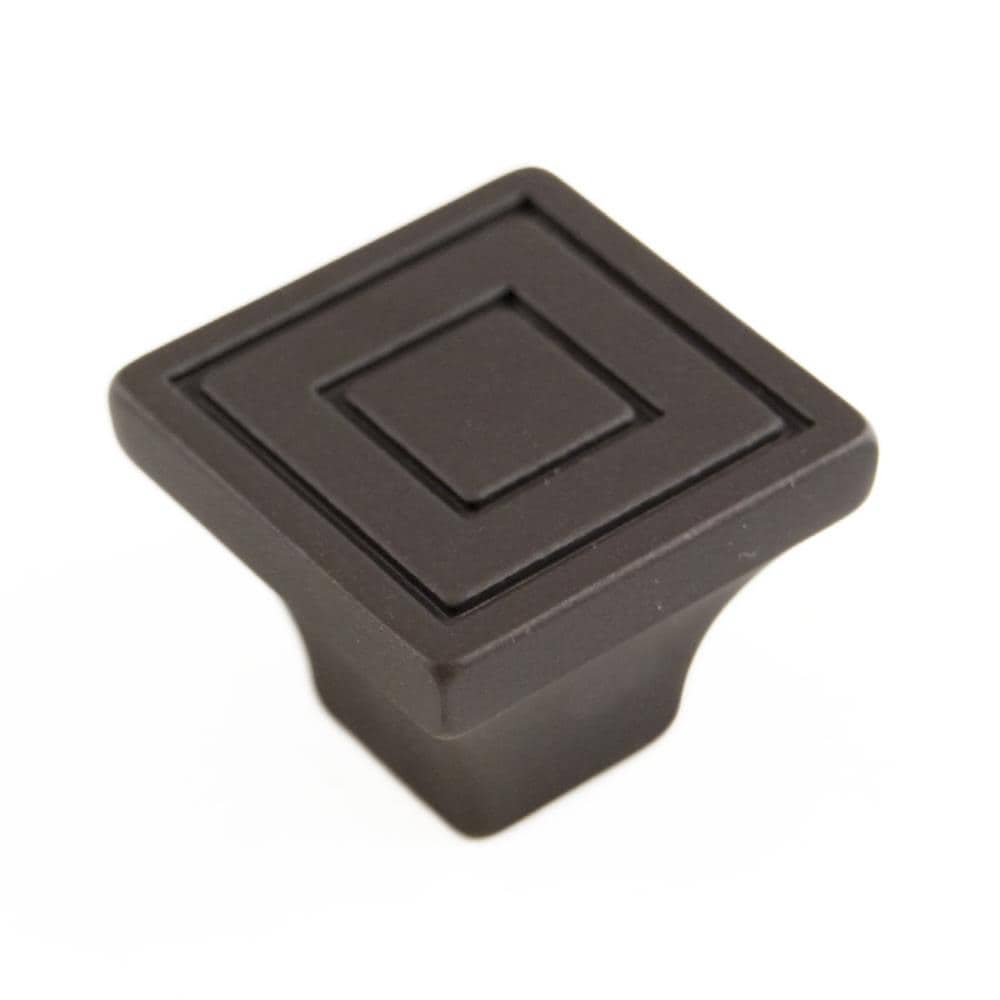 RK International CK 770-RB Oil-Rubbed Bronze Square Transitional Cabinet Knob