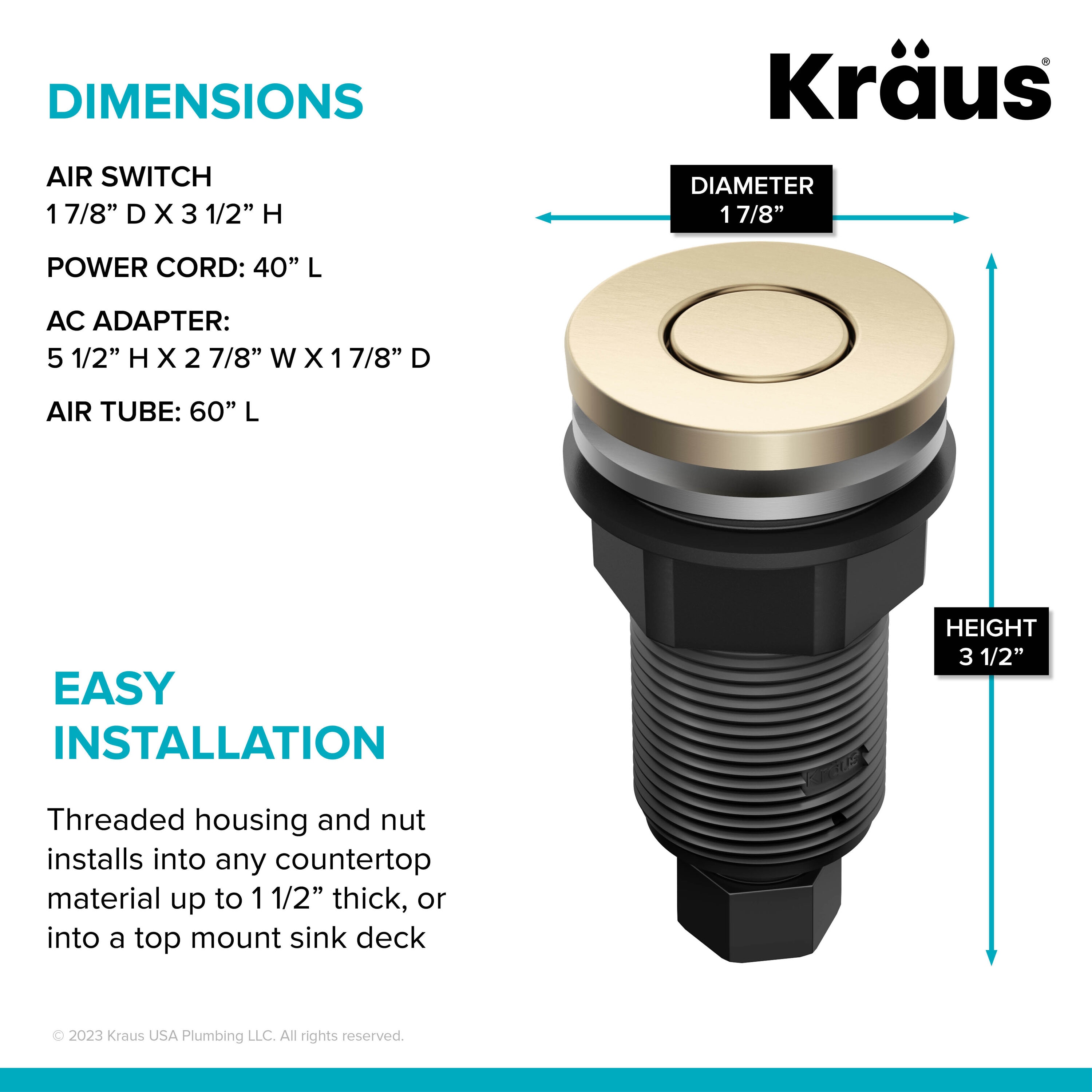 Kraus KWDA-200SFACB Garbage-Disposal-Parts - View #4
