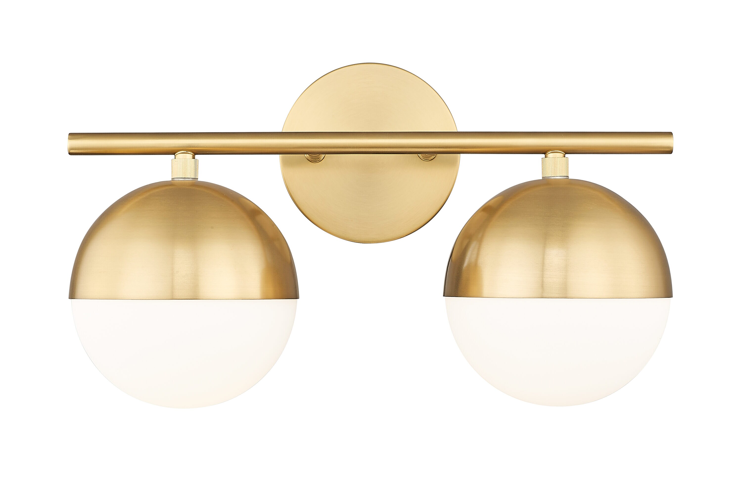 Z-Lite 7517-2V-MGLD Realm Sphere 16-in 2 -Light Brushed Gold Transitional Vanity light
