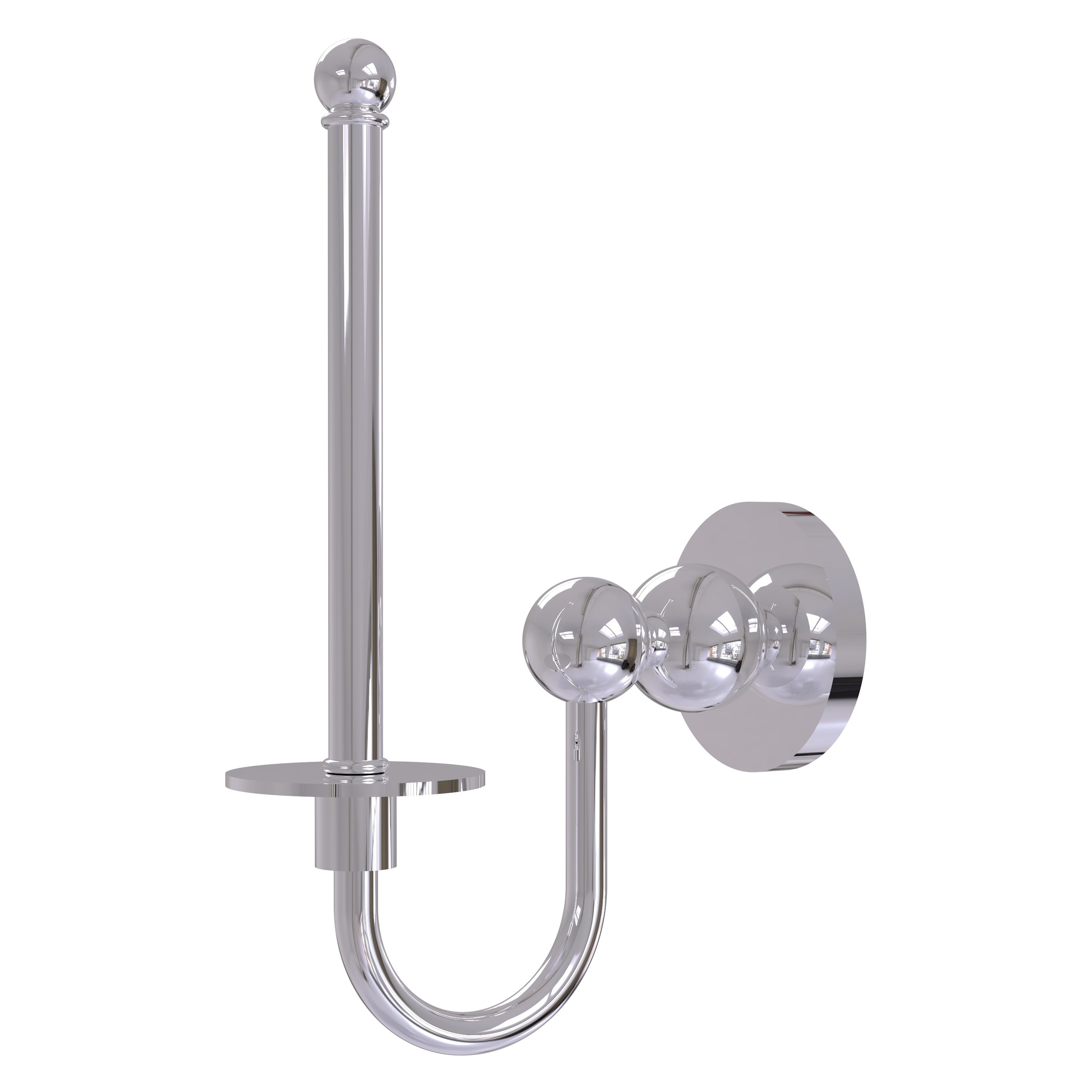 Allied Brass BL-24U-PC Bolero Polished Chrome Wall mount Single post Toilet Paper Holder 1 -Rolls with Storage