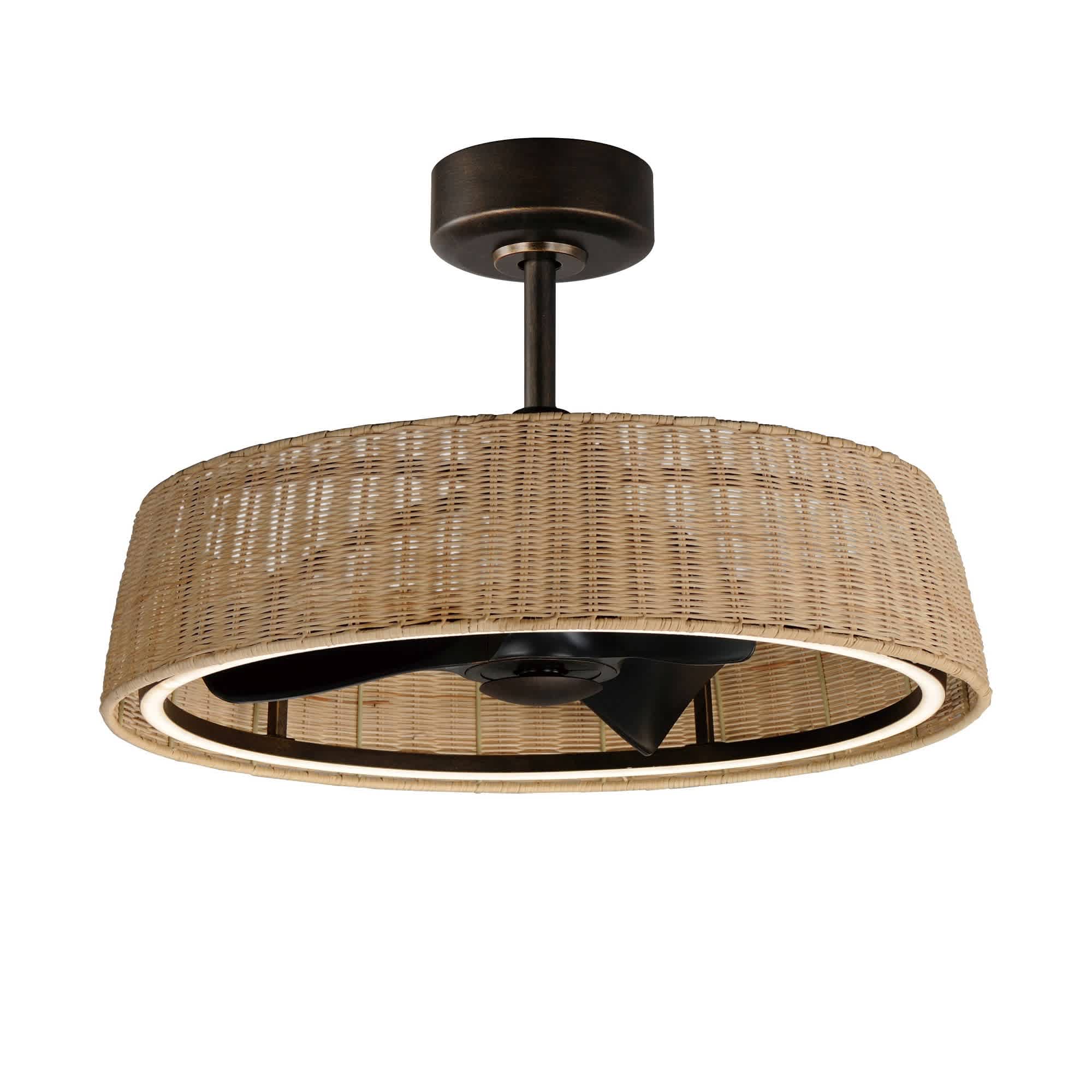Maxim Lighting A-MX-61012NADBZ Tulum 1-Light Modern / Transitional Dark Bronze Ceiling Fan