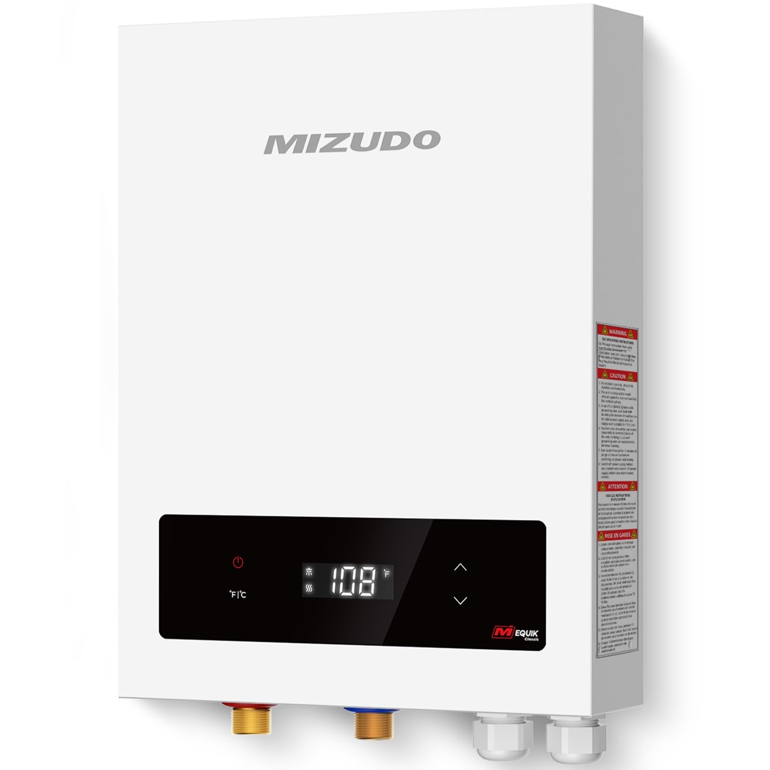 Mizudo ET018A0W Electric Tankless Water Heater, 18KW 240V, Small and Instant Hot Water, Use for Under Sink, Bathroom Sink and Faucet