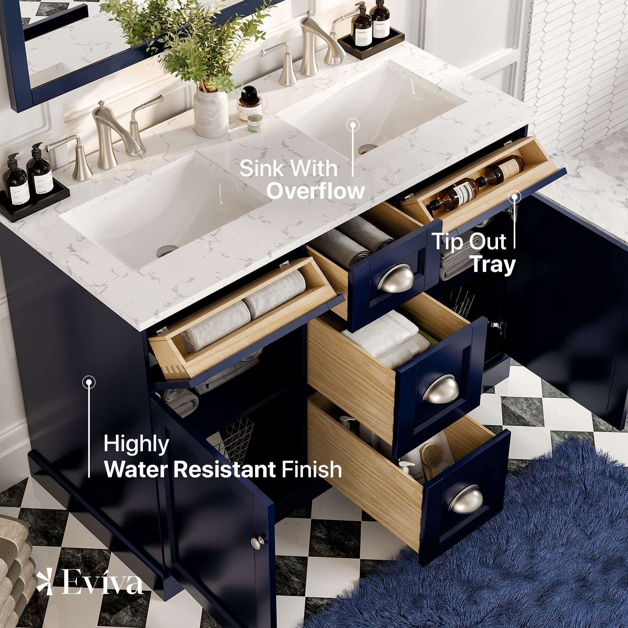 Eviva EVVN666-48BLU-DS Bath-Vanity-Combo - View #4