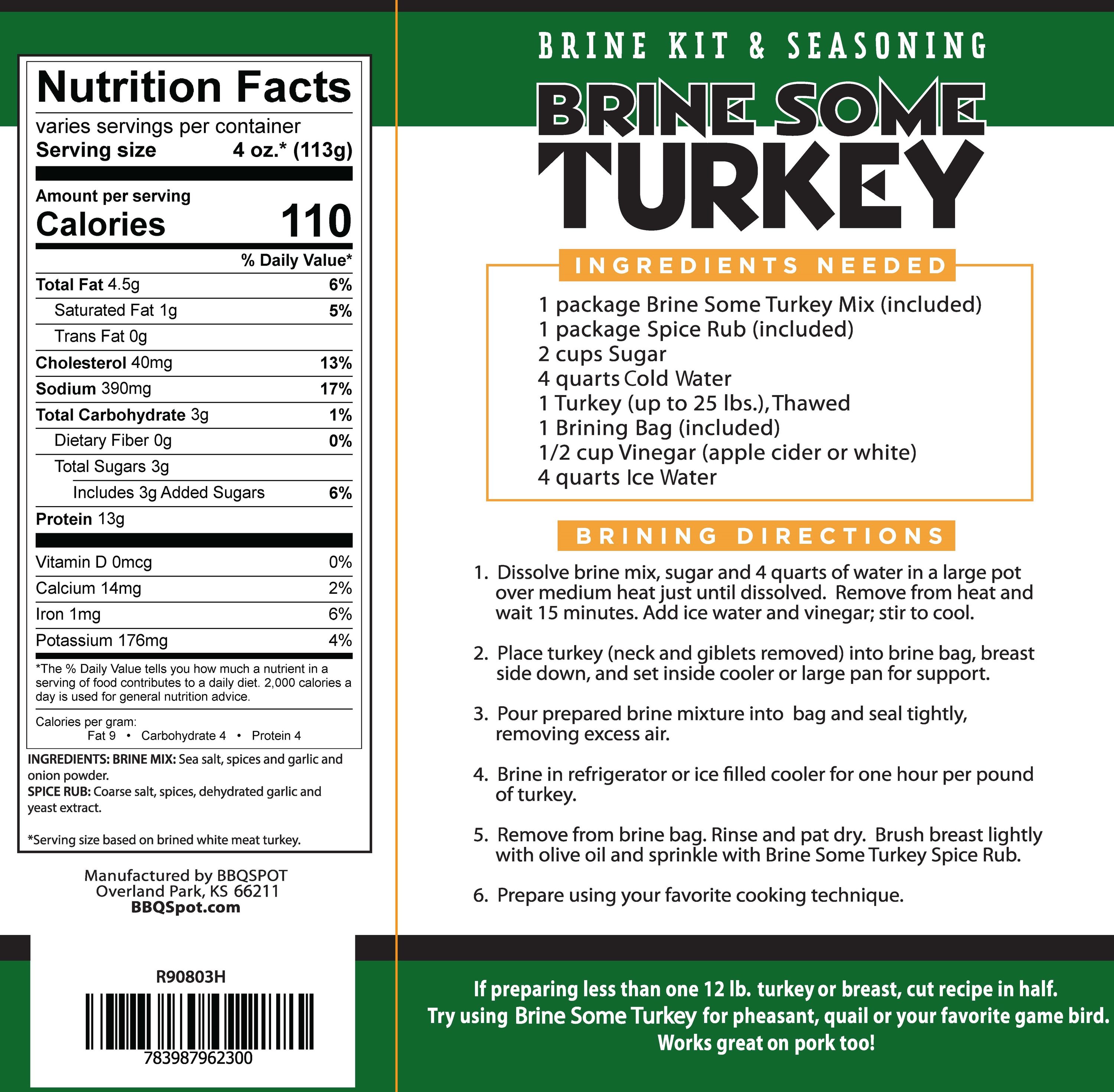 Brine Some Turkey 19 oz Brine Kit & Seasoning