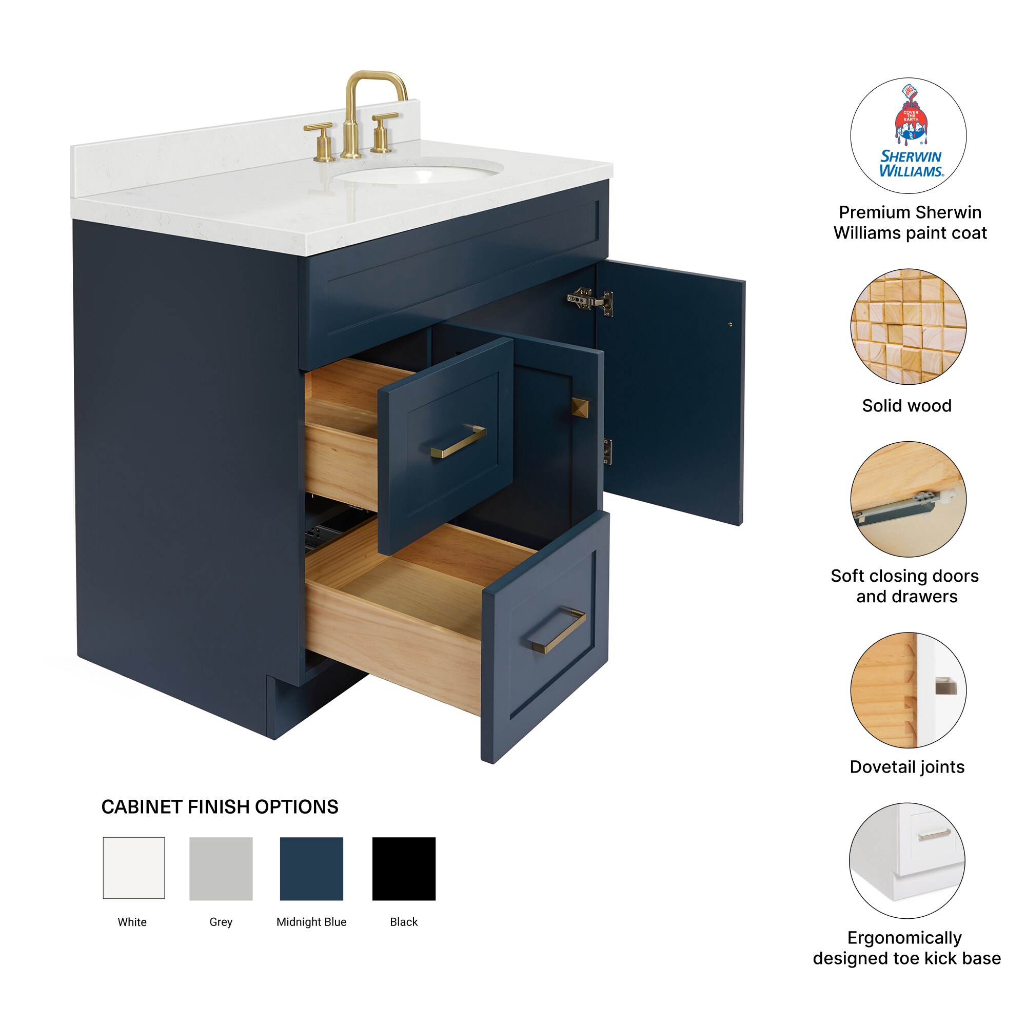 ARIEL F042SRCQOVOMNB Bath-Vanity-Combo - View #4