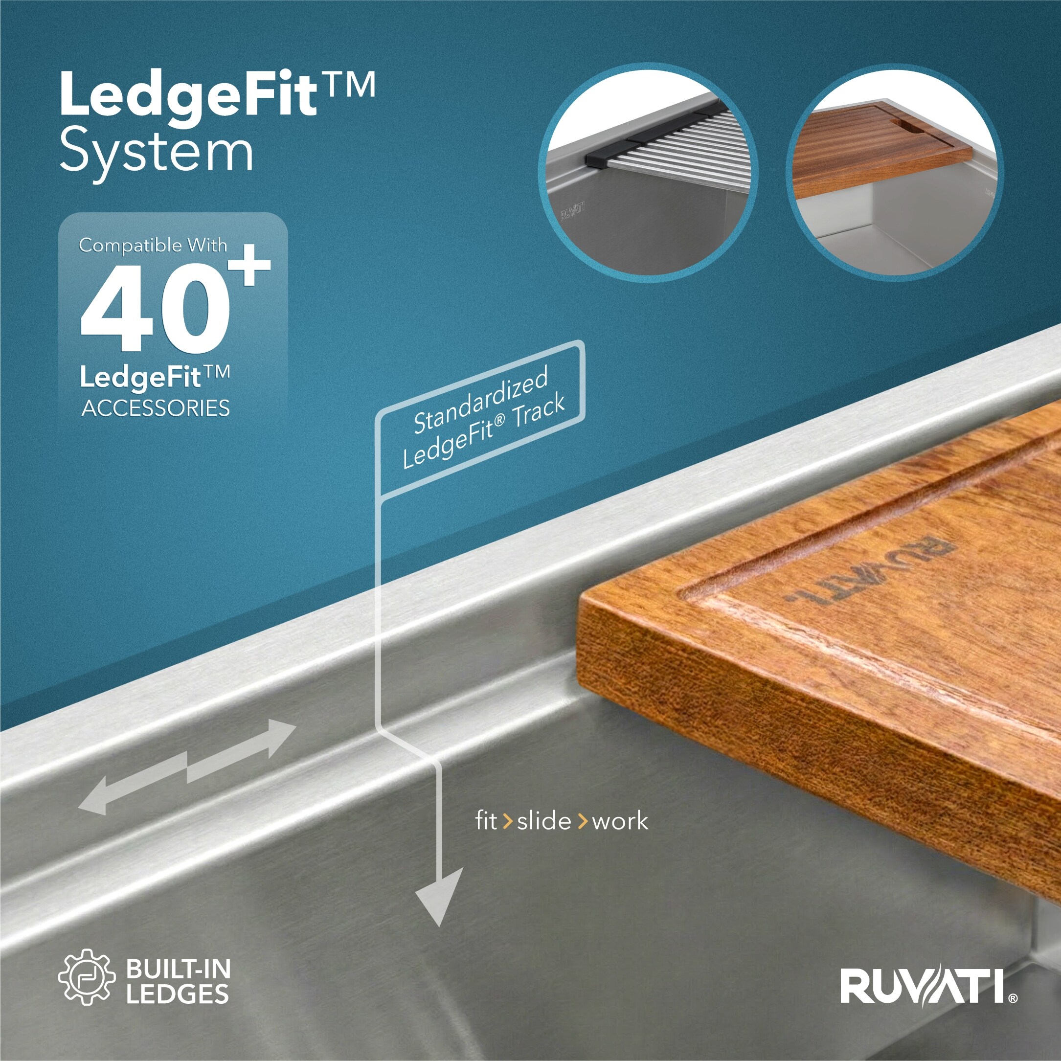 Ruvati RVH8341 Kitchen-Sinks - View #6