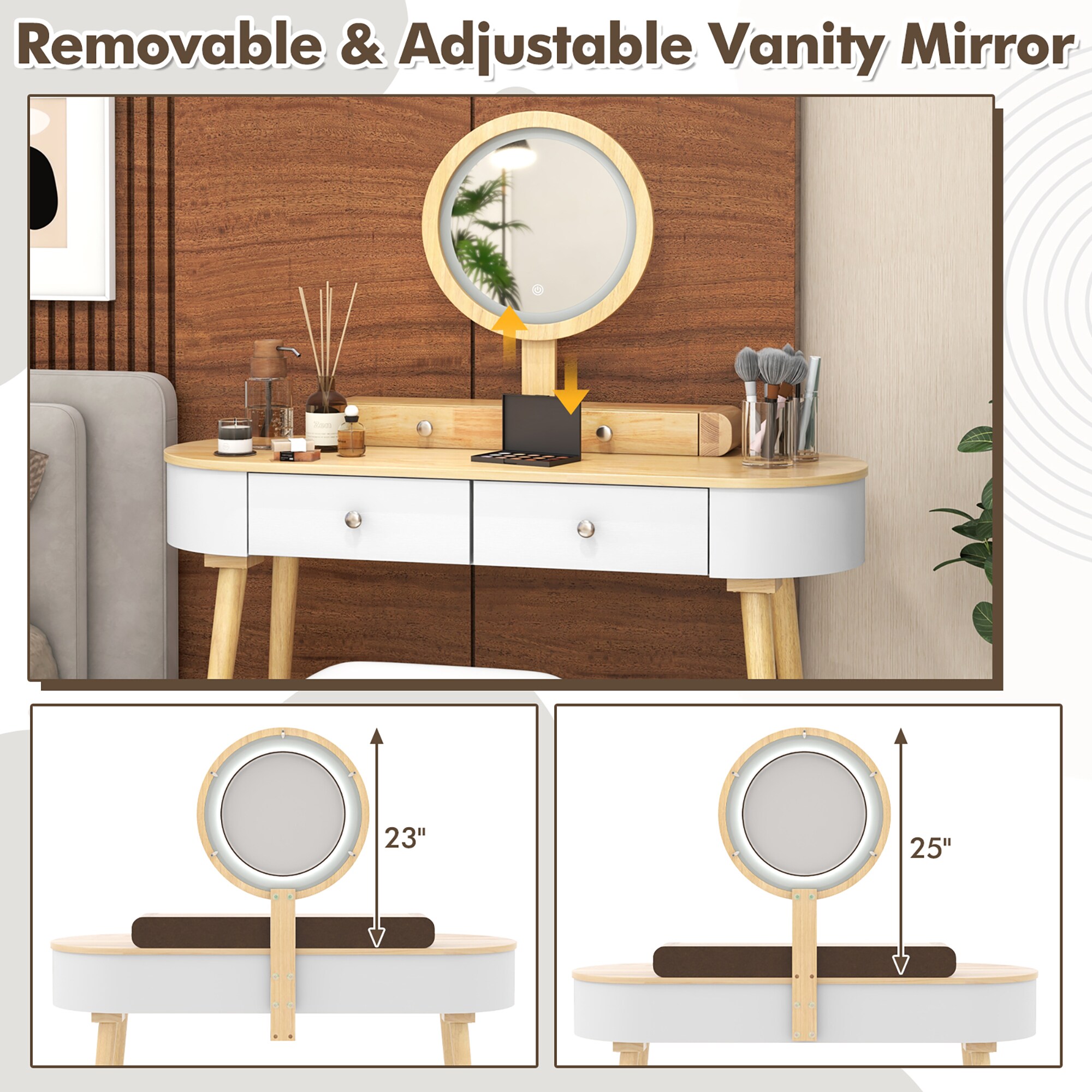 Costway HCST00889 Bedroom-Vanities - View #4