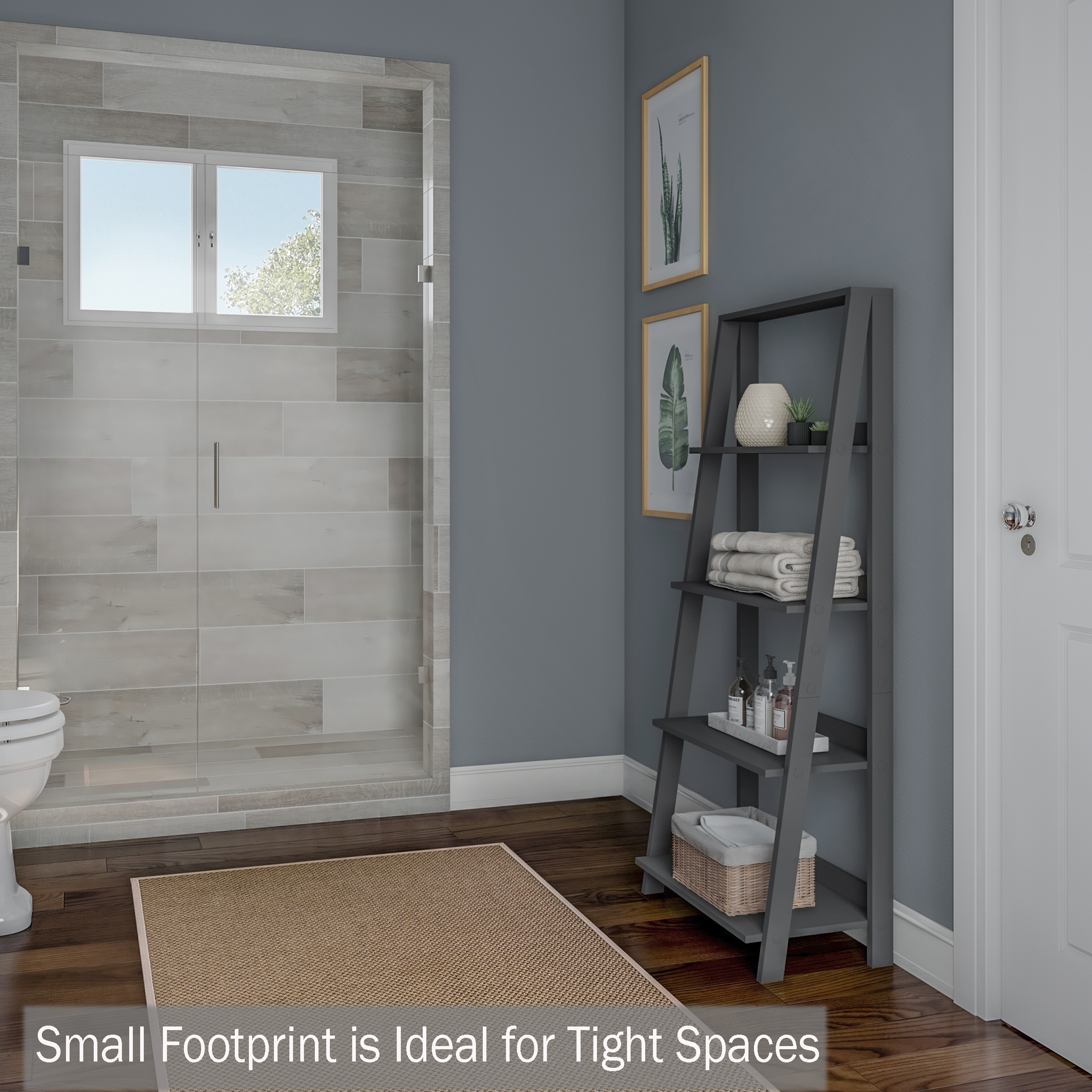 Lavish Home 80-SHF-5-GRY bookcases - View #4