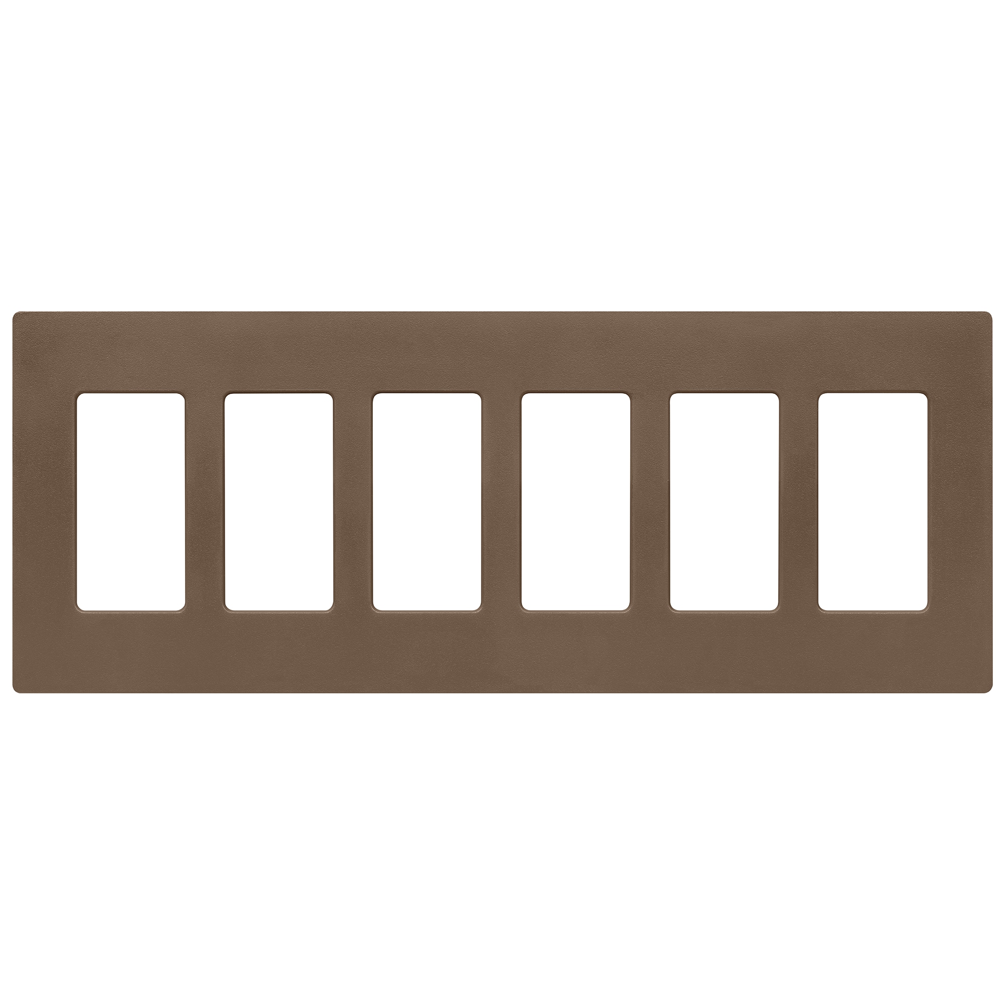Lutron SC-6-EP Claro 6 -Gang Standard Size Espresso Plastic Indoor Screwless Decorator Wall Plate