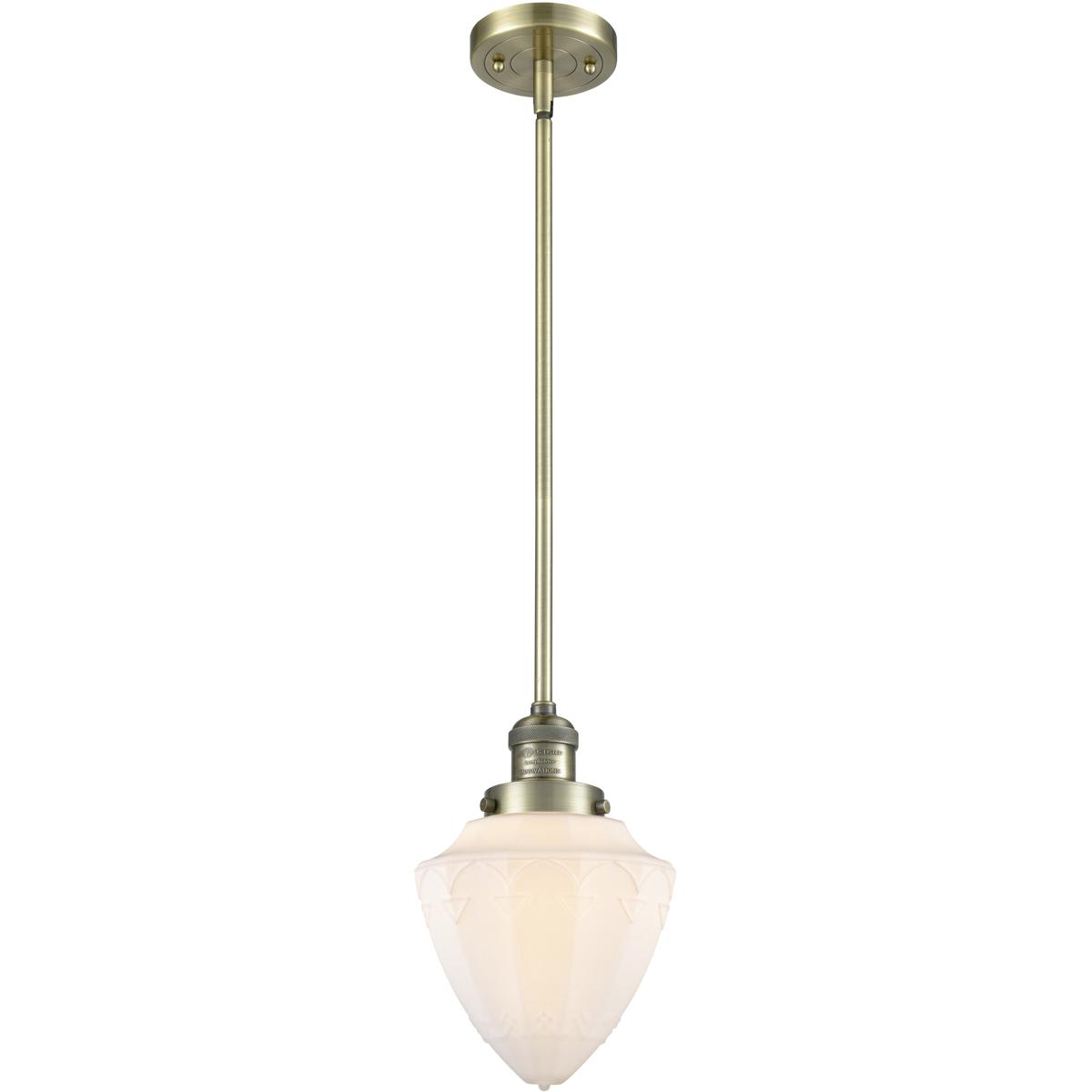 Innovations Lighting 2411599 201S-AB-G661-7-LED Franklin Restoration Bullet Mini Pendant