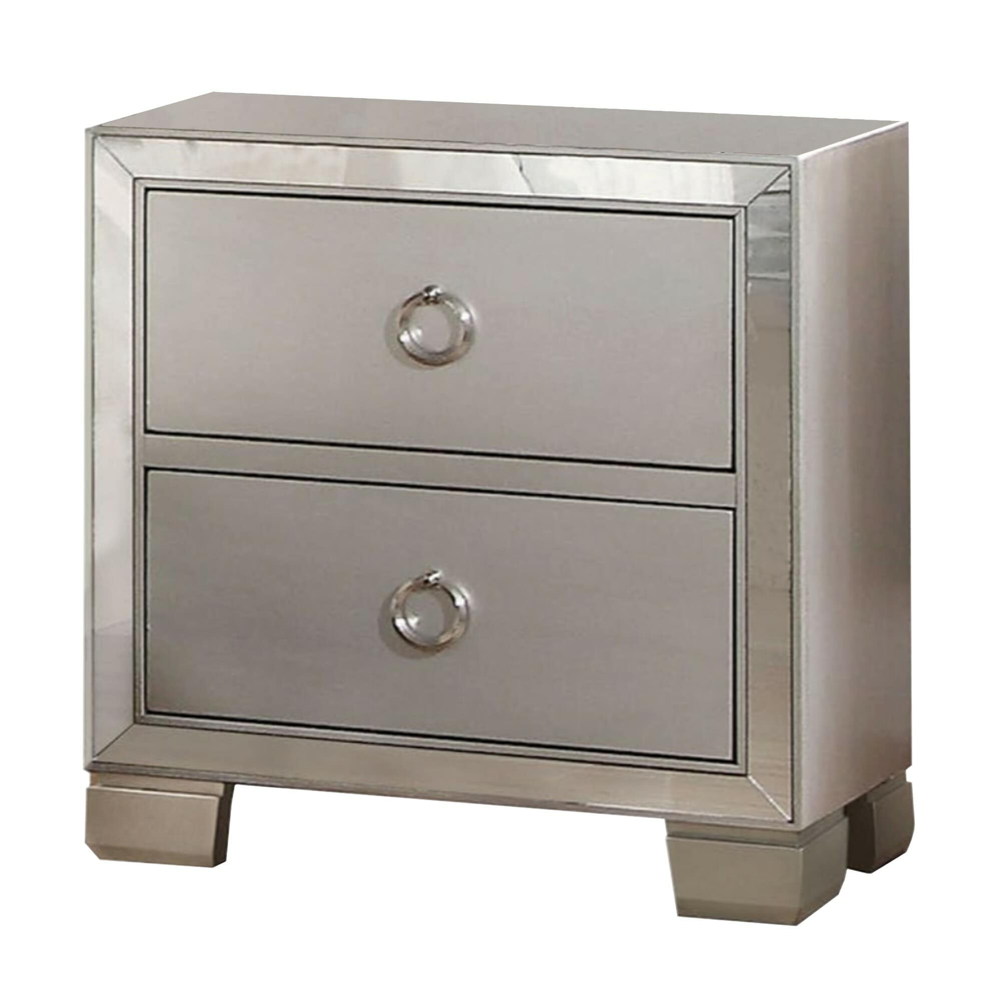 Benzara Gray Nightstand in the Nightstands department at Lowes.com