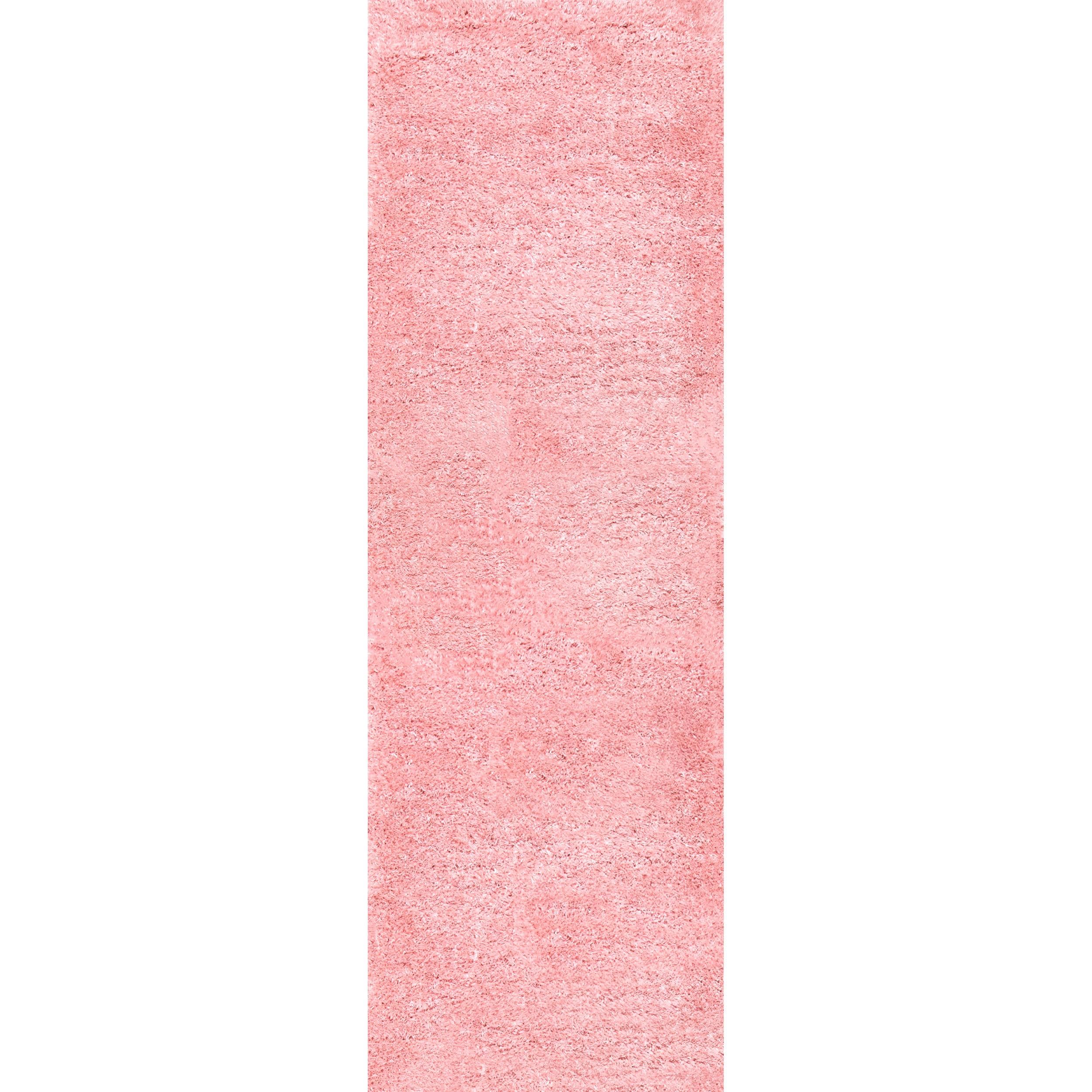nuLOOM Gynel 2 X 8 (ft) Baby Pink Indoor Solid Runner Rug in the Rugs ...