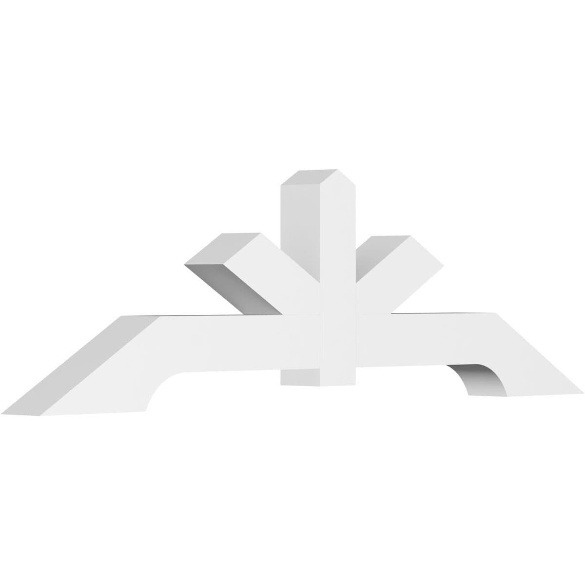 Ekena Millwork GBP060X18X0404VAN00 Vanguard White PVC Gable bracket