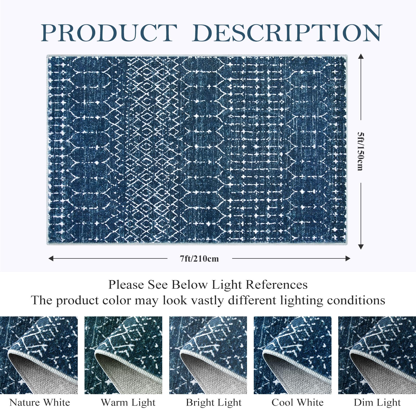 Lahome AR-DYR-061-BL1 rugs - View #2