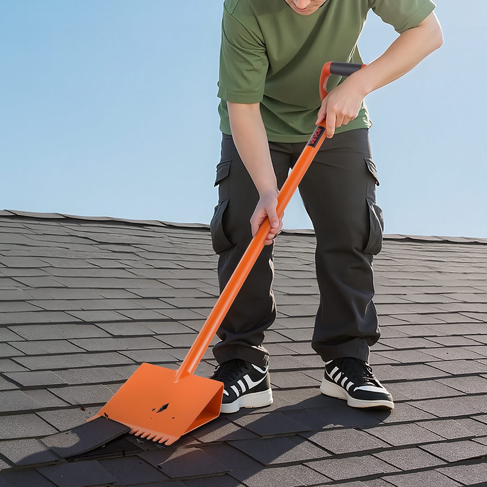 GIVIMO Shingle Shovel 46-in D-Grip Handle Roof Shingle Remover 45 ...