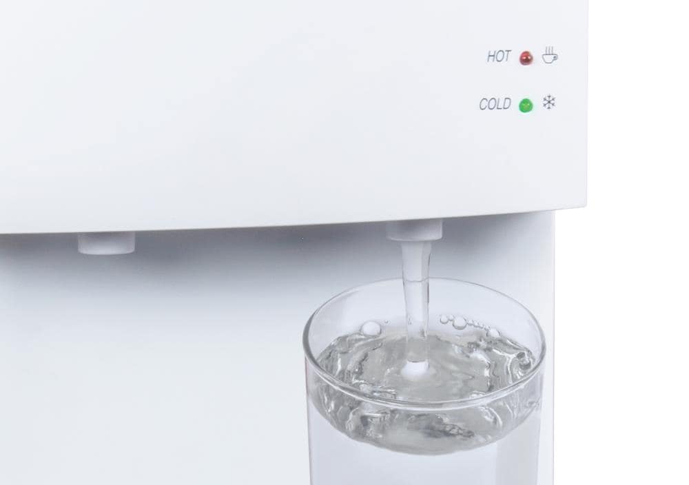 Igloo Countertop Room Temperature-Cold and Hot Top Loading Water Dispenser, White