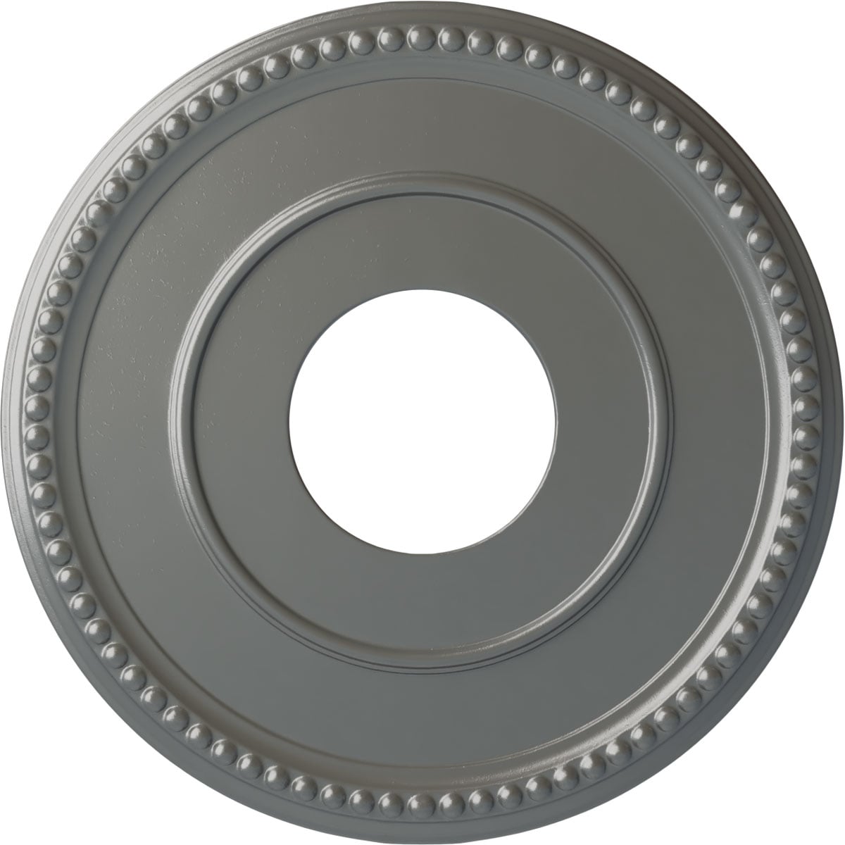 Ekena Millwork CM12BRSLS Bradford 12.5-in W x 12.5-in L Painted Silver Polyurethane Split Ceiling Medallion