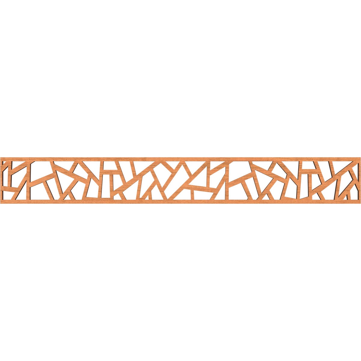 Ekena Millwork MLDB06X46HSBCH Harrisburg Fretwork Flat Trim 6-in x 3.86-ft Cherry Brown Unfinished 2156301 Pierced Wall Panel Moulding