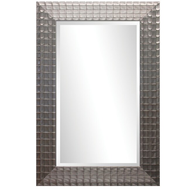 Yosemite Home Decor 24 In W X 36 H Silver Gold Iridescent Framed Wall Mirror The Mirrors Department At Com - Yosemite Home Decor Mirror