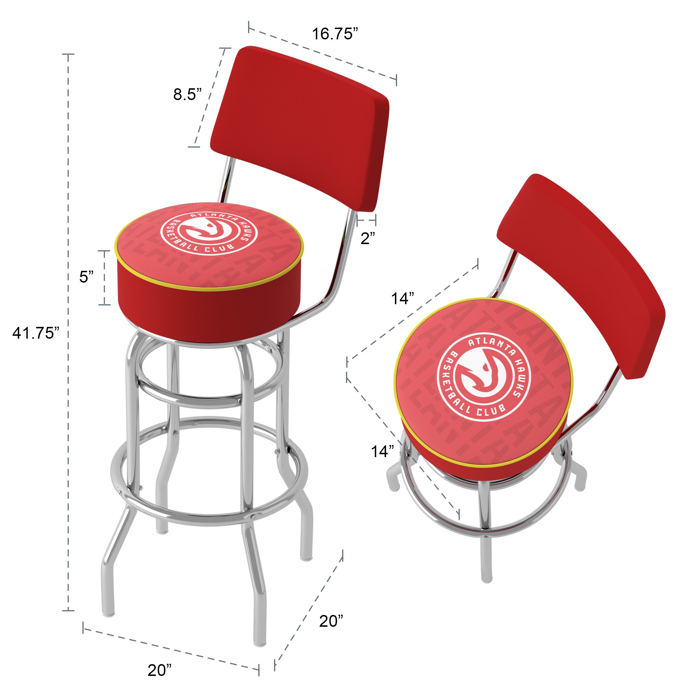 Trademark Gameroom NBA1100-AH3-TWN stools - View #6