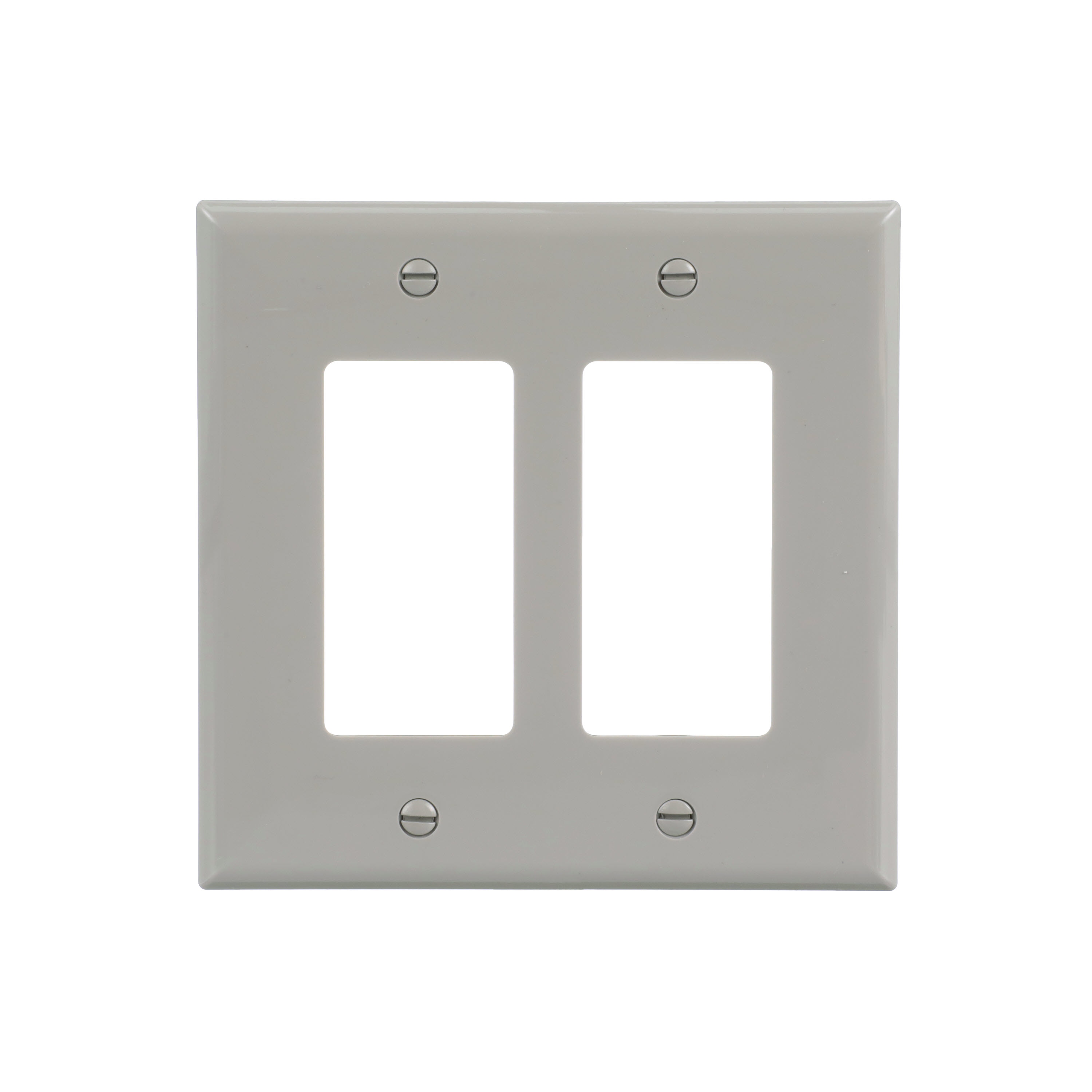 Eaton PJ262GY-F-LW 2 -Gang Midsize Size Gray Polycarbonate Indoor Decorator Wall Plate