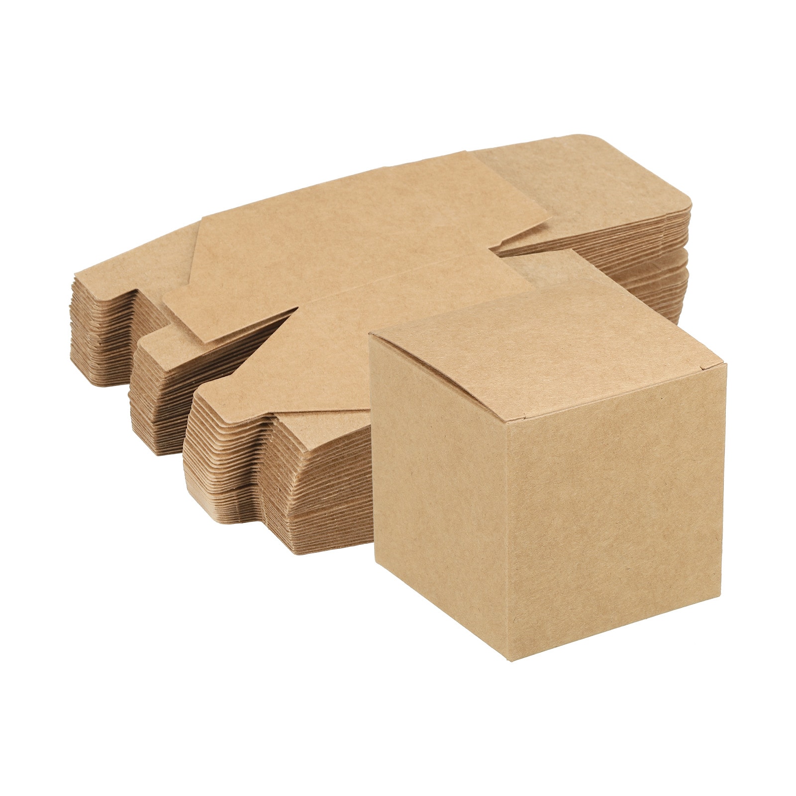 PATIKIL Paper Cardboard Boxes Paper Recycled Gift Corrugated Paper Box Brown 2.8 Inch x 2.8 Inch x 2.8 Inch for Party Wedding Gift Wrap 15pcs #S26010902UX1107