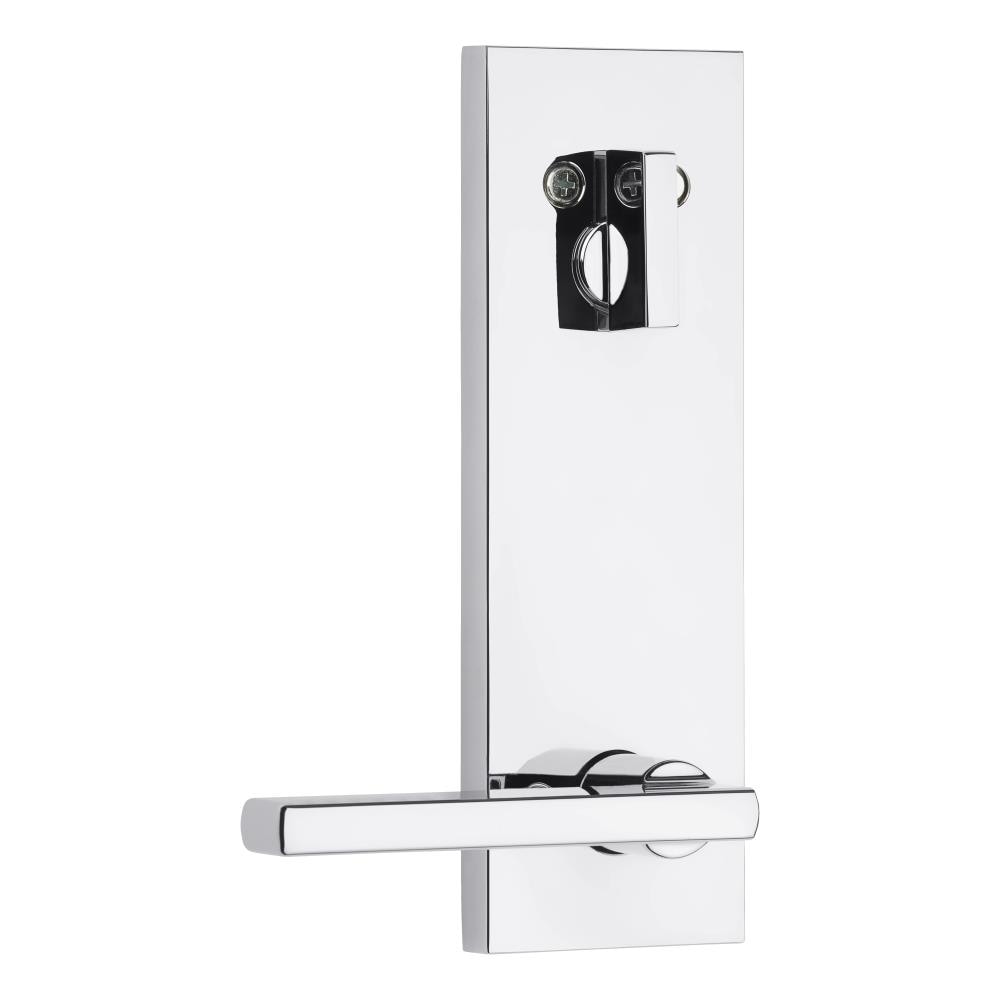 Kwikset 971HFLSQF-26 Signature Series Bright Chrome Single-Cylinder Deadbolt Entry door exterior handle with Halifax Lever
