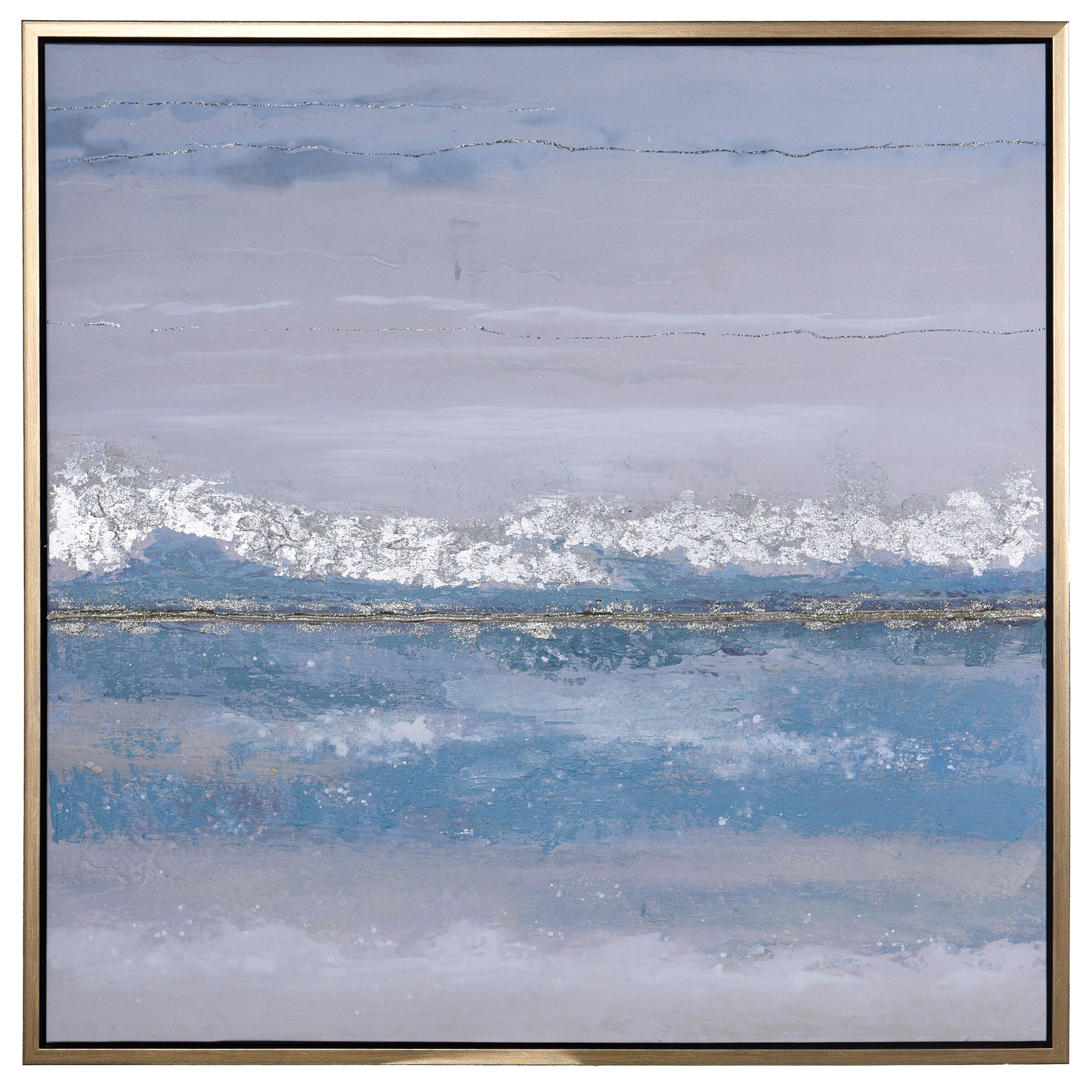 StyleCraft Home Collection WI33957DS Framed 40-in H x 40-in W Abstract Wood Print