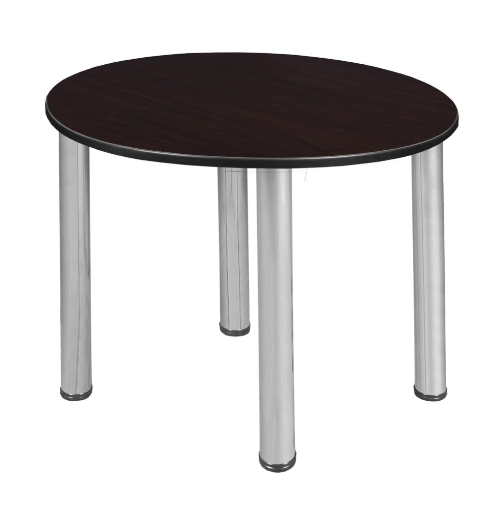 Regency TB3018RNDMWBPCM Breakroom Brown 4-Person Training Table (30-in W x 29-in H)