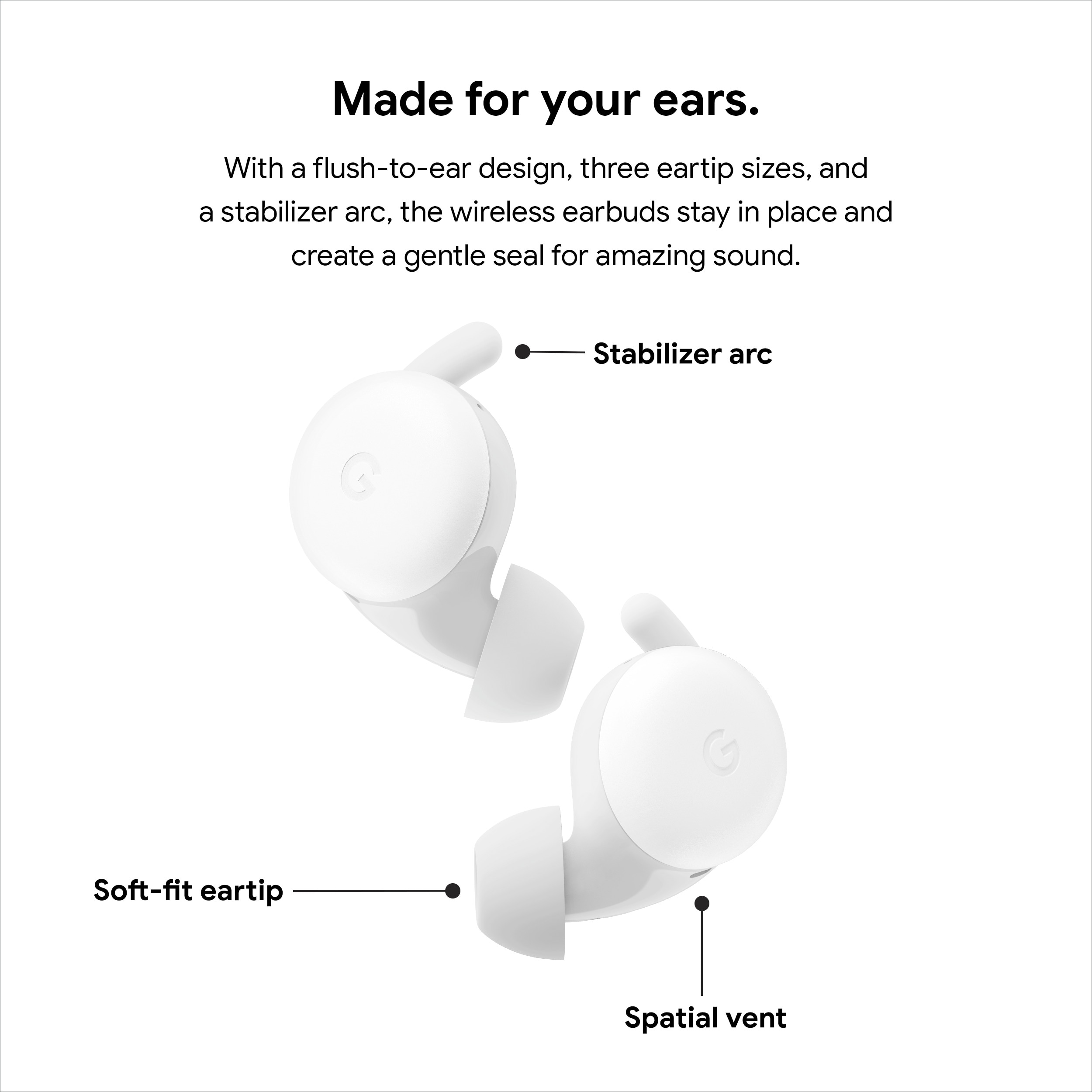 Google Google Pixel Buds A-Series Clearly White in the Headphones