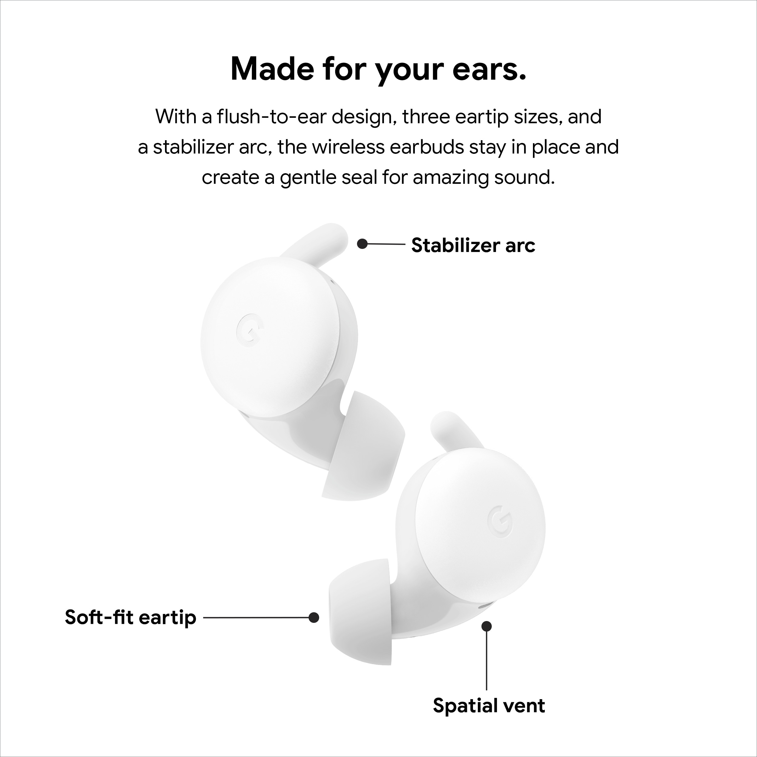 Google Pixel Buds A-Series - Wireless Earbuds - Headphones with Bluetooth -  Compatible with Android - Charcoal