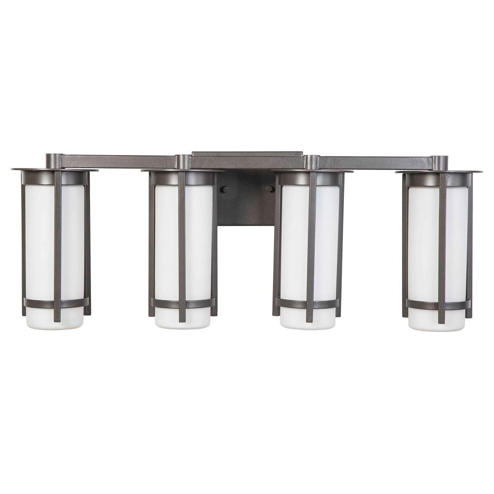 EGLO 203122A Truxton 28-in 4-Light Brushed Gray Transitional Vanity Light