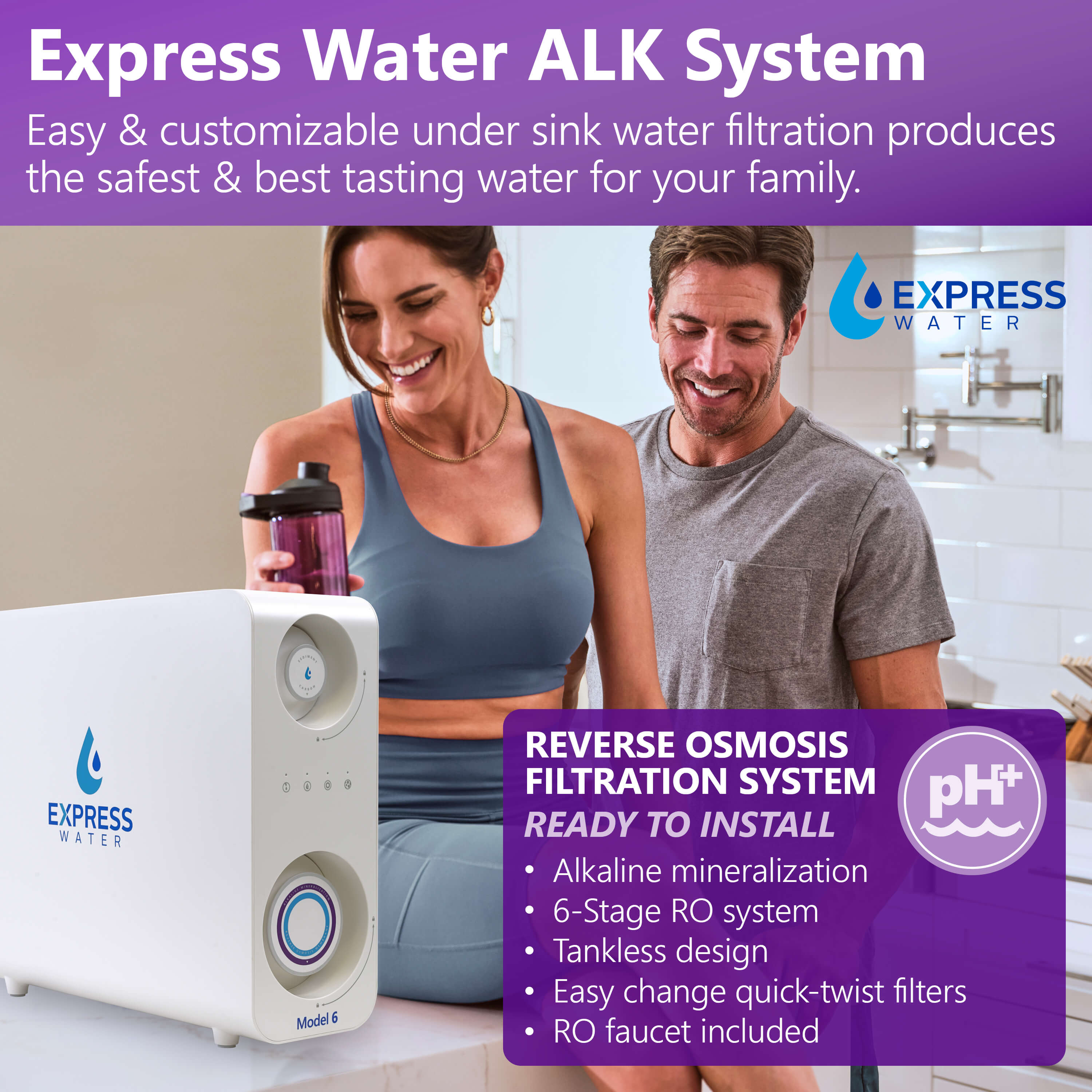 Express Water - ROALK5D Reverse Osmosis Alkaline shops Water Filtration System